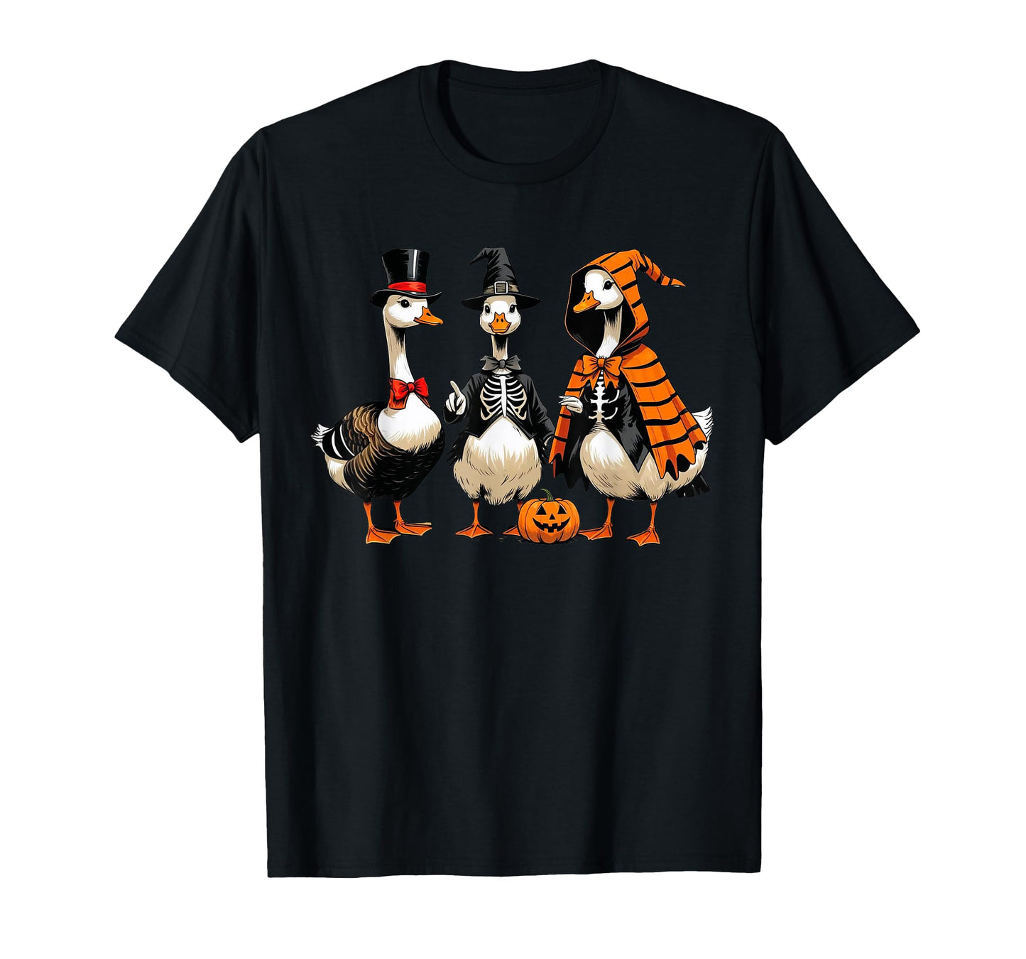 Three Geese Halloween Tee, Halloween Outfits Geese Funny T-Shirt