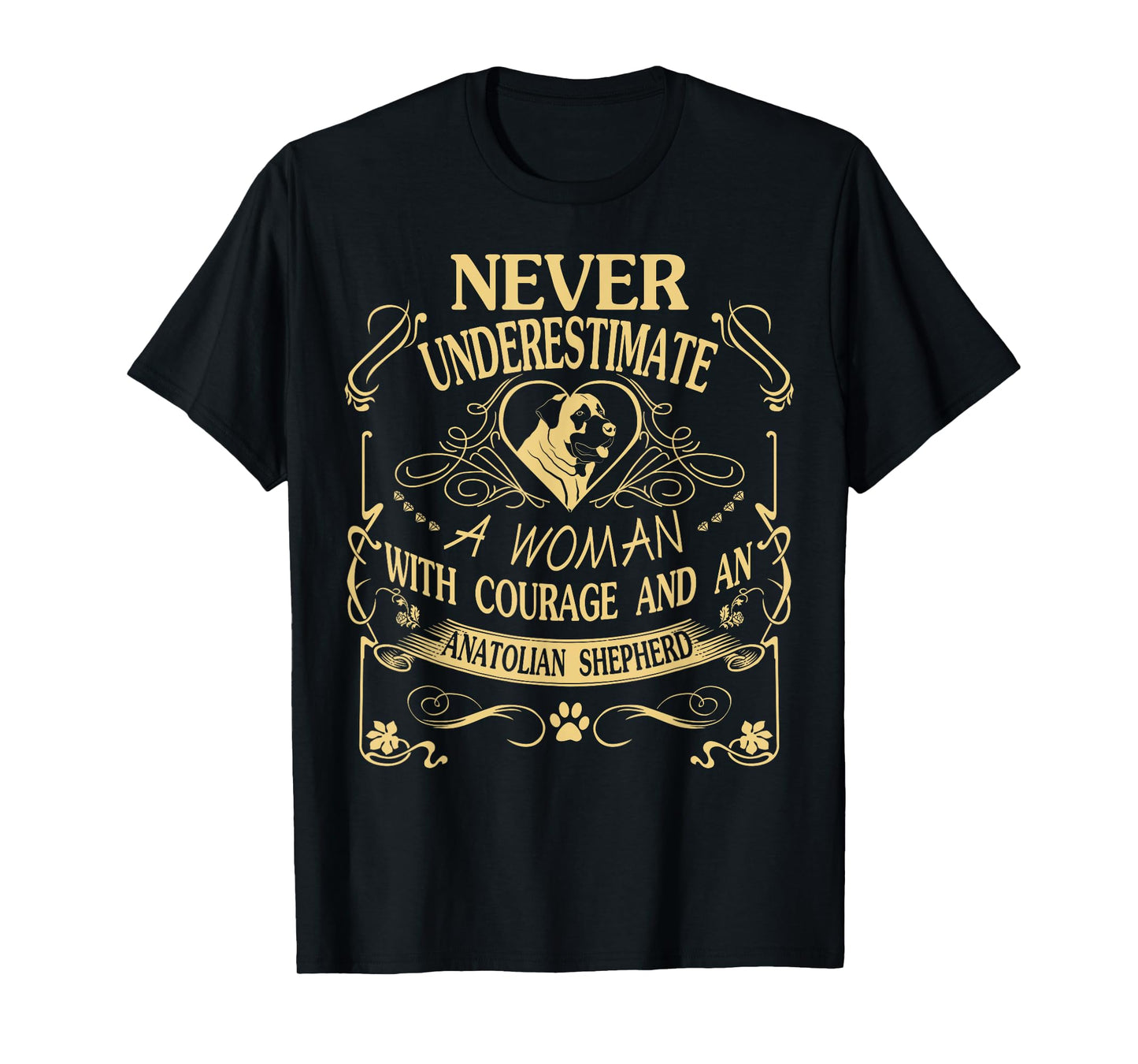 A Woman With Courage And an Anatolian Shepherd T Shirt T-Shirt