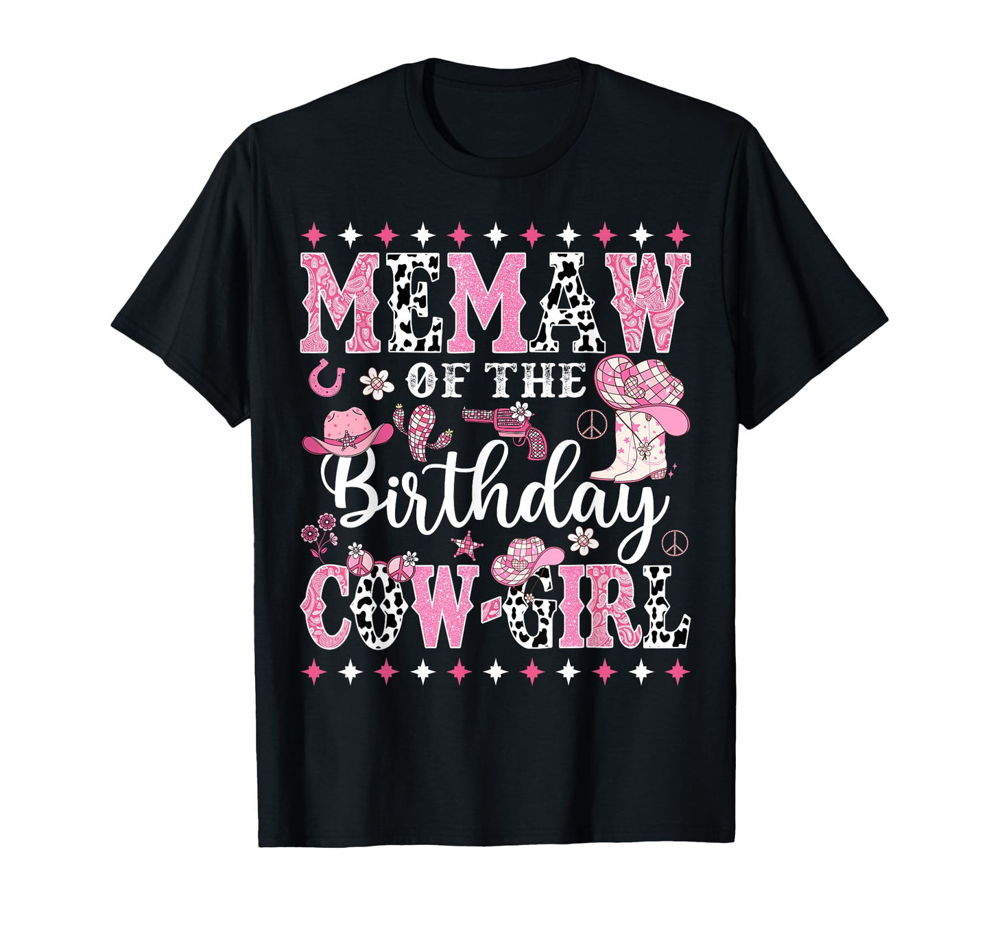 Memaw Of The Birthday CowGirl Rodeo CowGirl Birthday T-Shirt