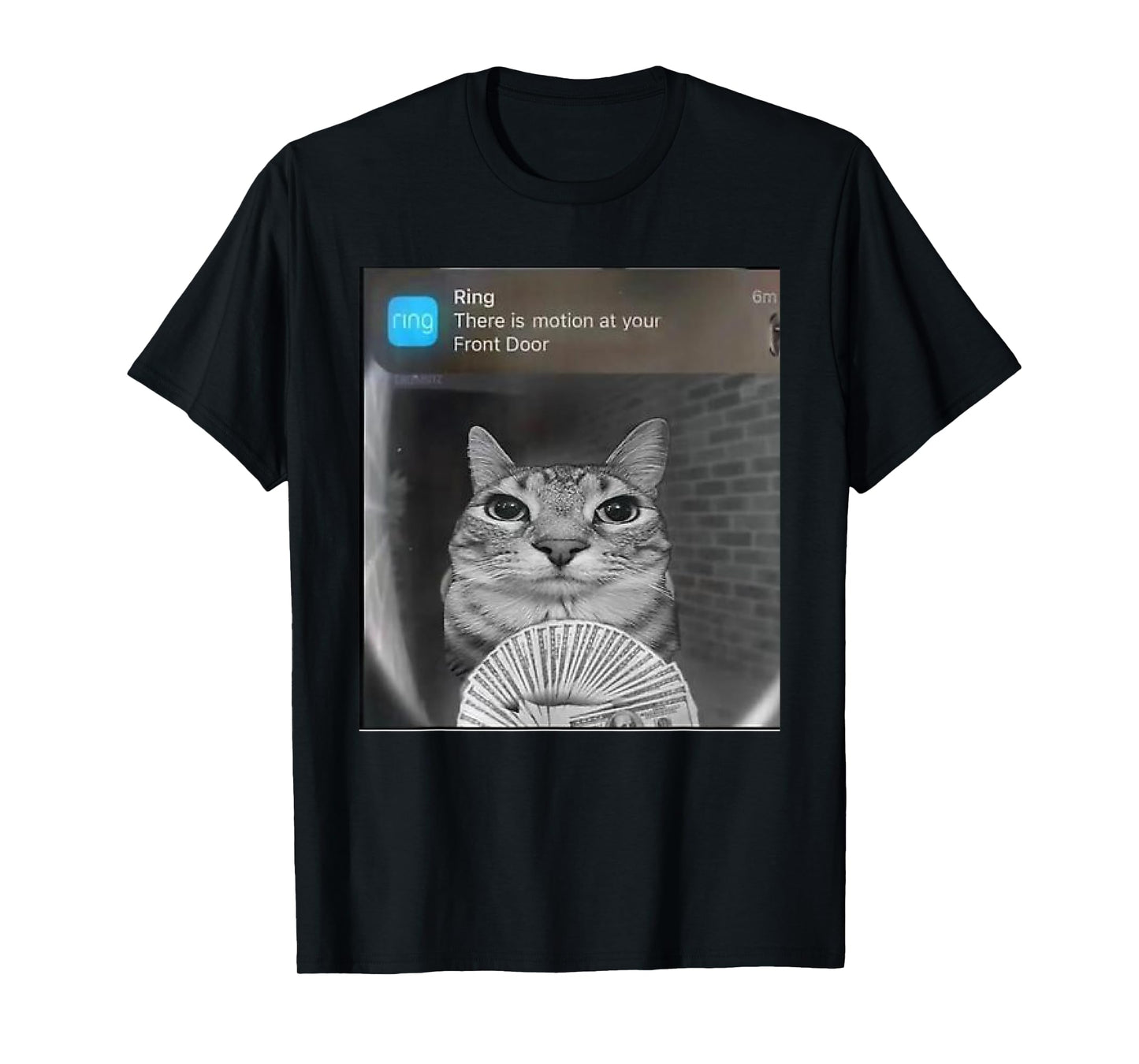 Ring Cat with Motion Meme T-Shirt for Men Women Kids