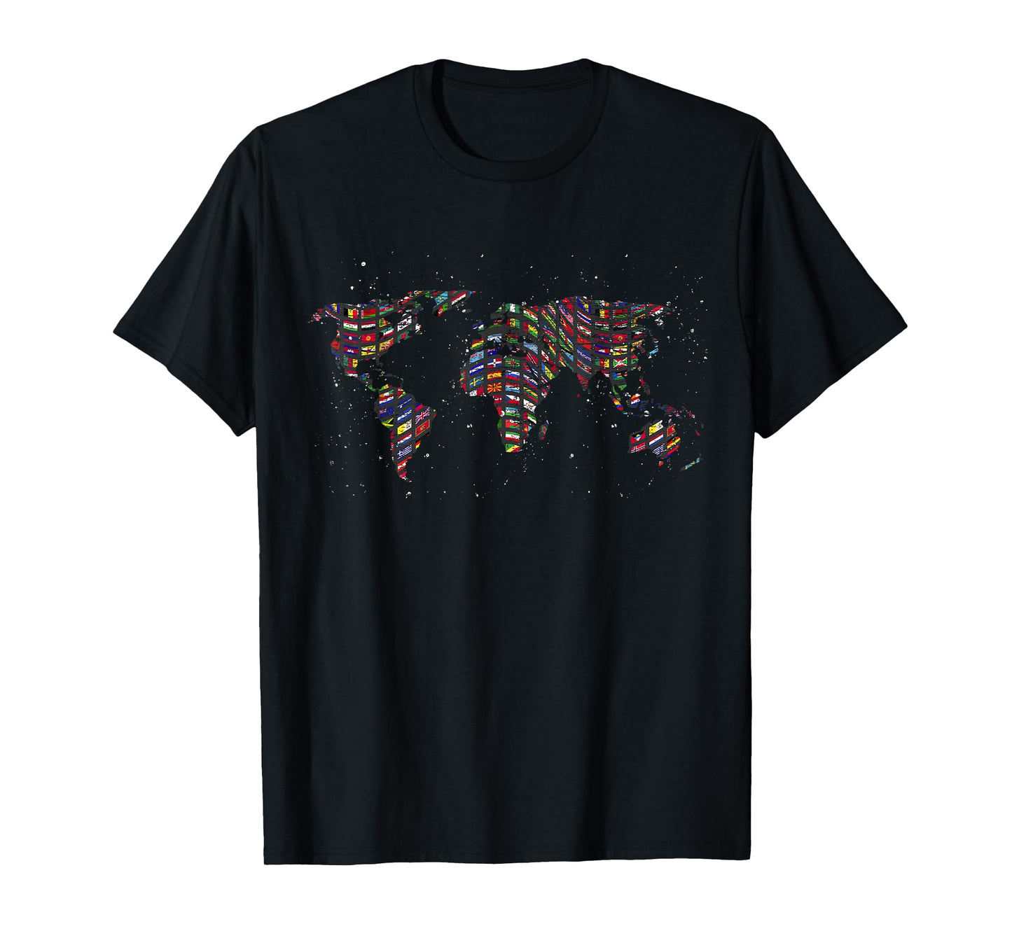 Map Travel Globe International Flags World Map T-Shirt