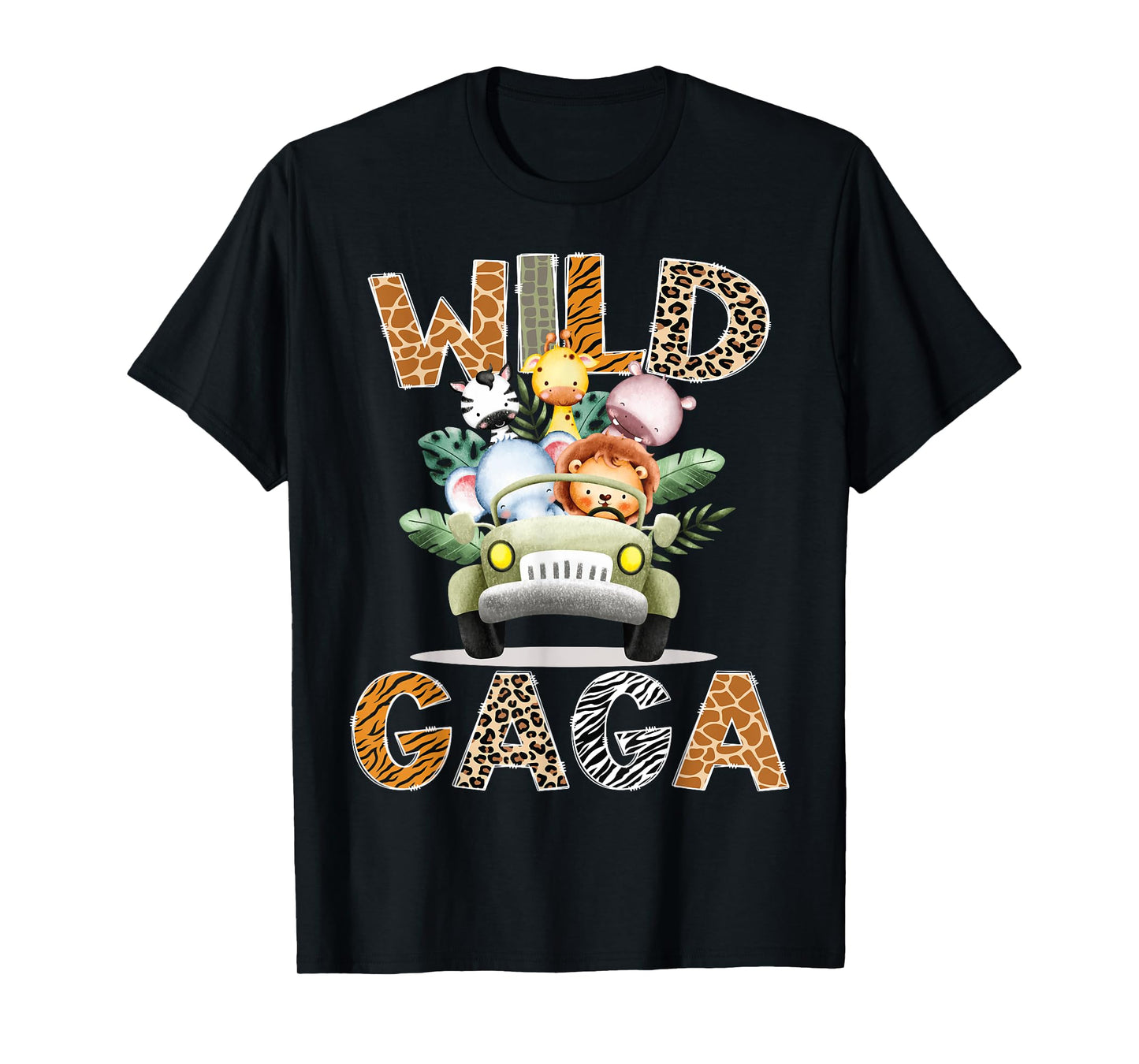 Wild Gaga Safari Jungle Animals 1st Birthday Truck T-Shirt