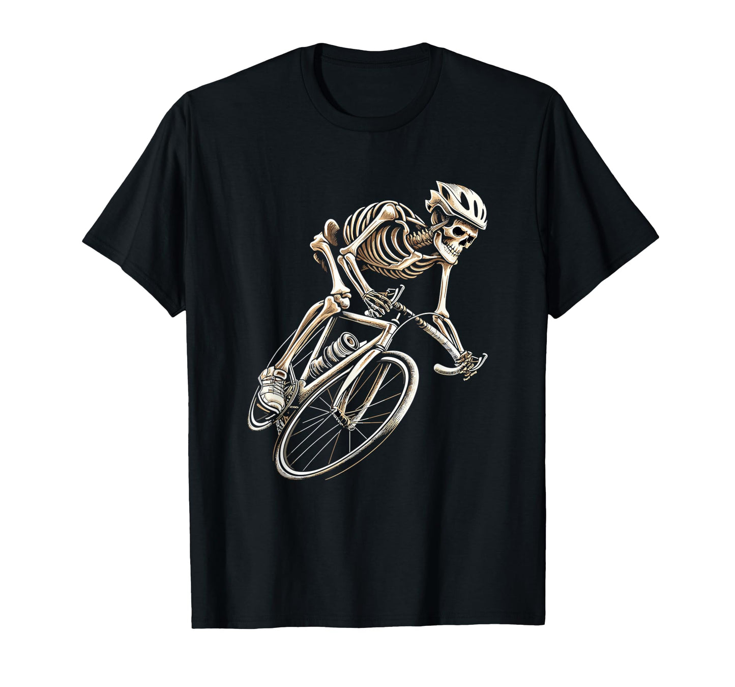 Skeleton Cycling Bike Halloween Bicycle Biking T-Shirt