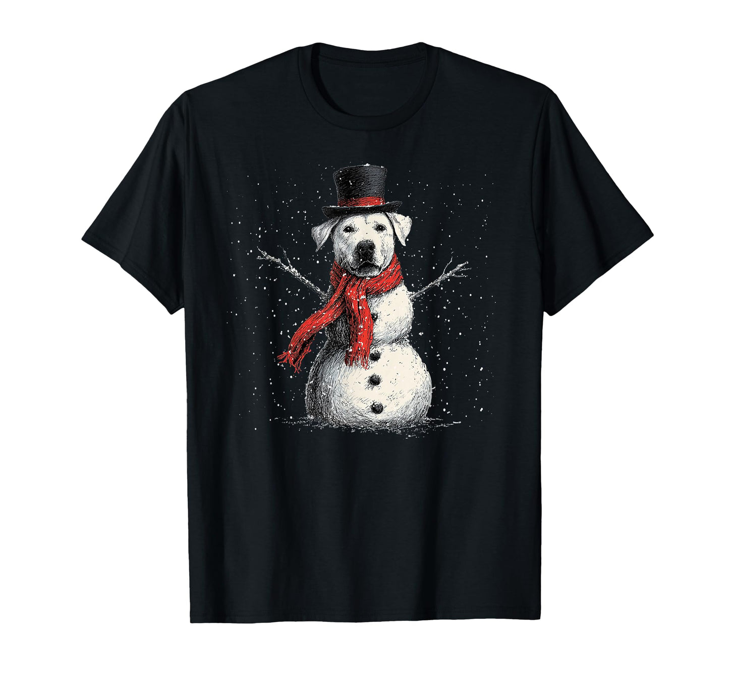 Funny Labrador Dog Christmas Snowman Xmas Pajama T-Shirt