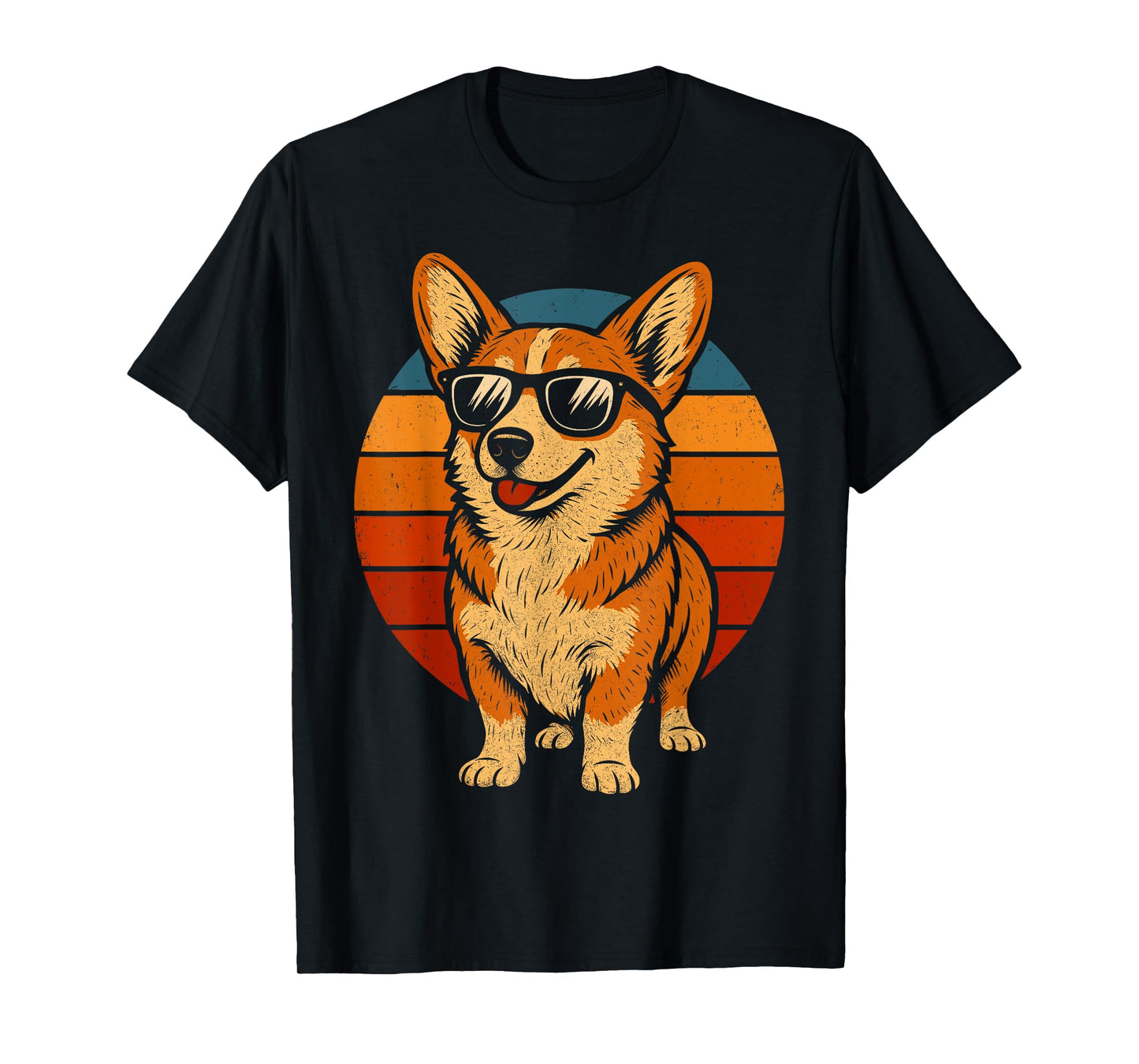 Retro Corgi in Sunglasses Men Women Kids Funny Corgi T-Shirt