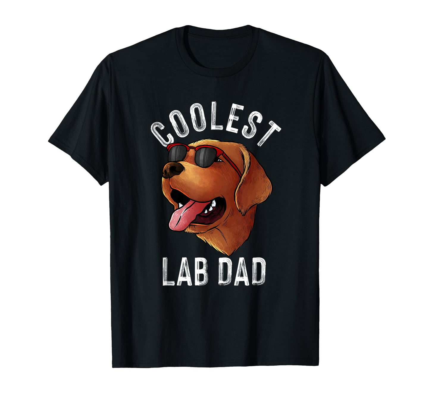 Funny Coolest Lab Dad Gift For Black Labrador Dog Lover Men T-Shirt