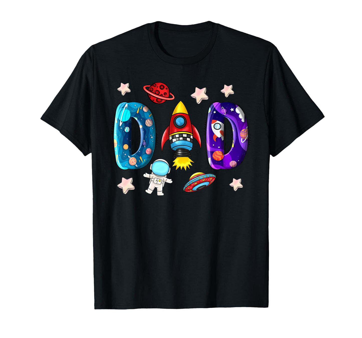 Dad Daddy Astronaut Space Lover Birthday Matching Family T-Shirt