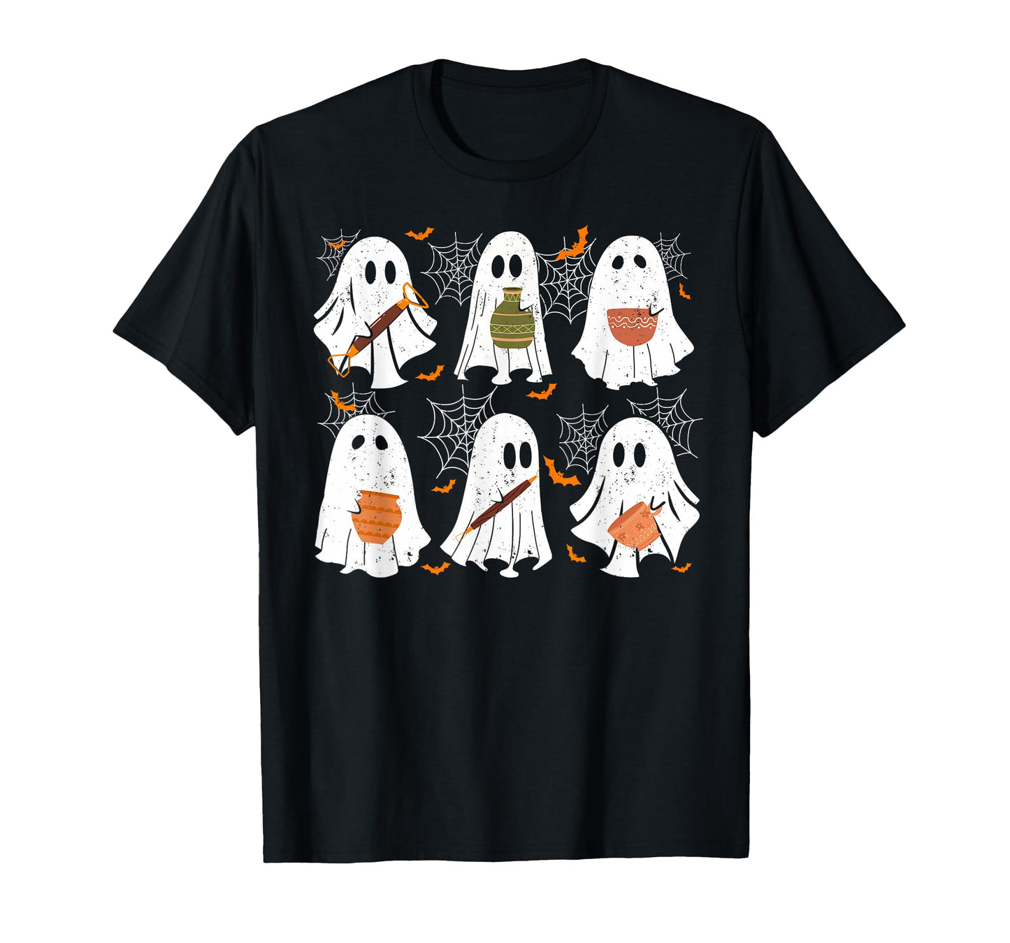 Pottery Ghost Ceramic Artist Halloween Costume For Men Women T-Shirt