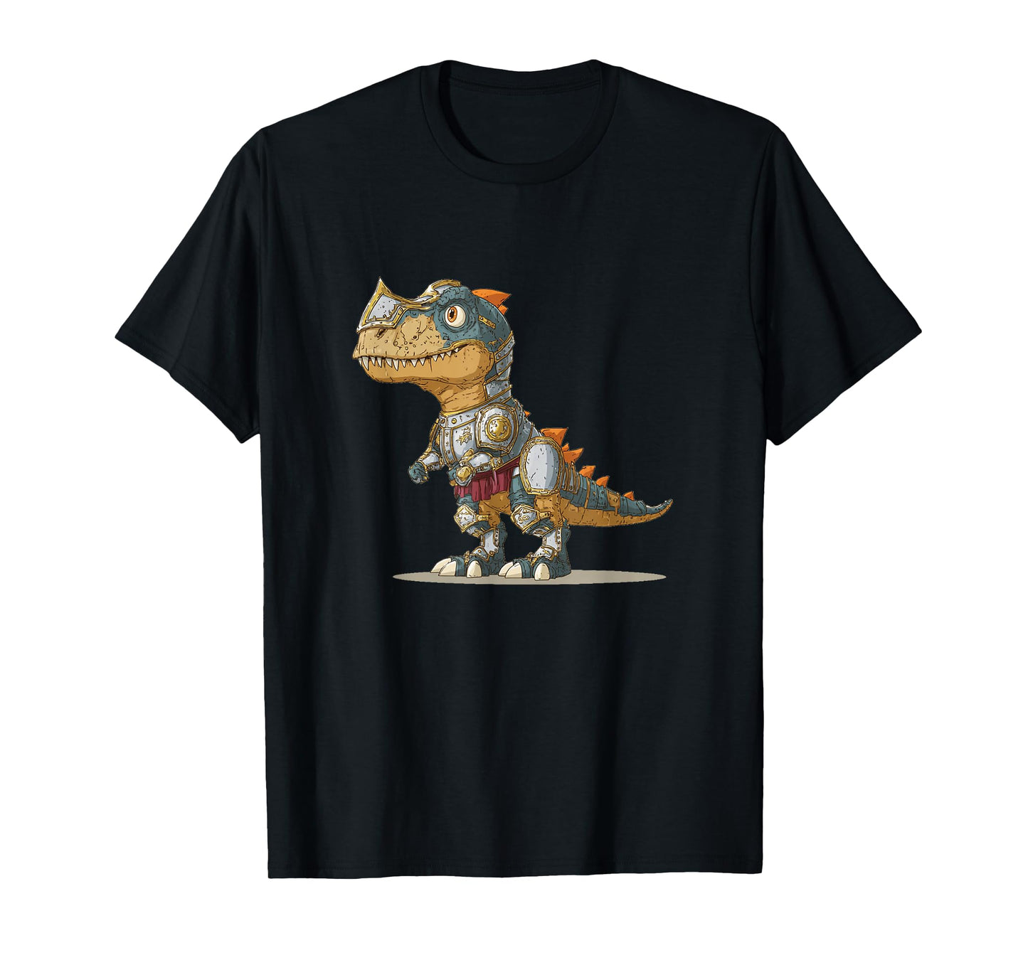 Cool Knight Armor with Dinosaur for Medieval Lovers T-Shirt