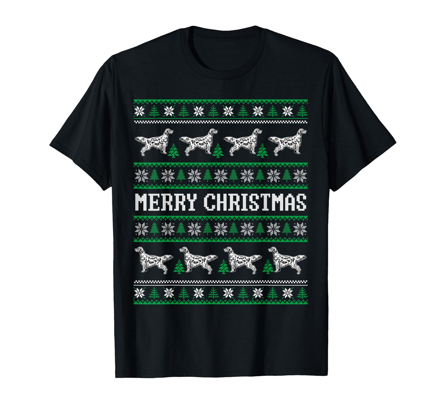Ugly Sweater English Setter Dog Christmas Dog Lover Xmas Men Women Kids T-Shirt