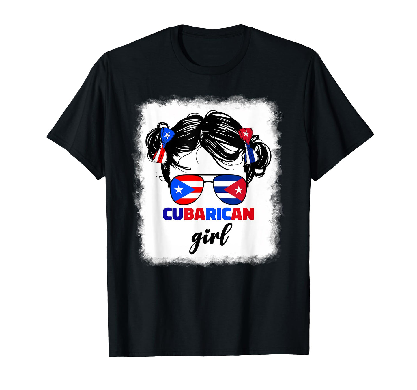 Half Cuban And Puerto Rican Rico Cuba Cubarican Kids Girl T-Shirt