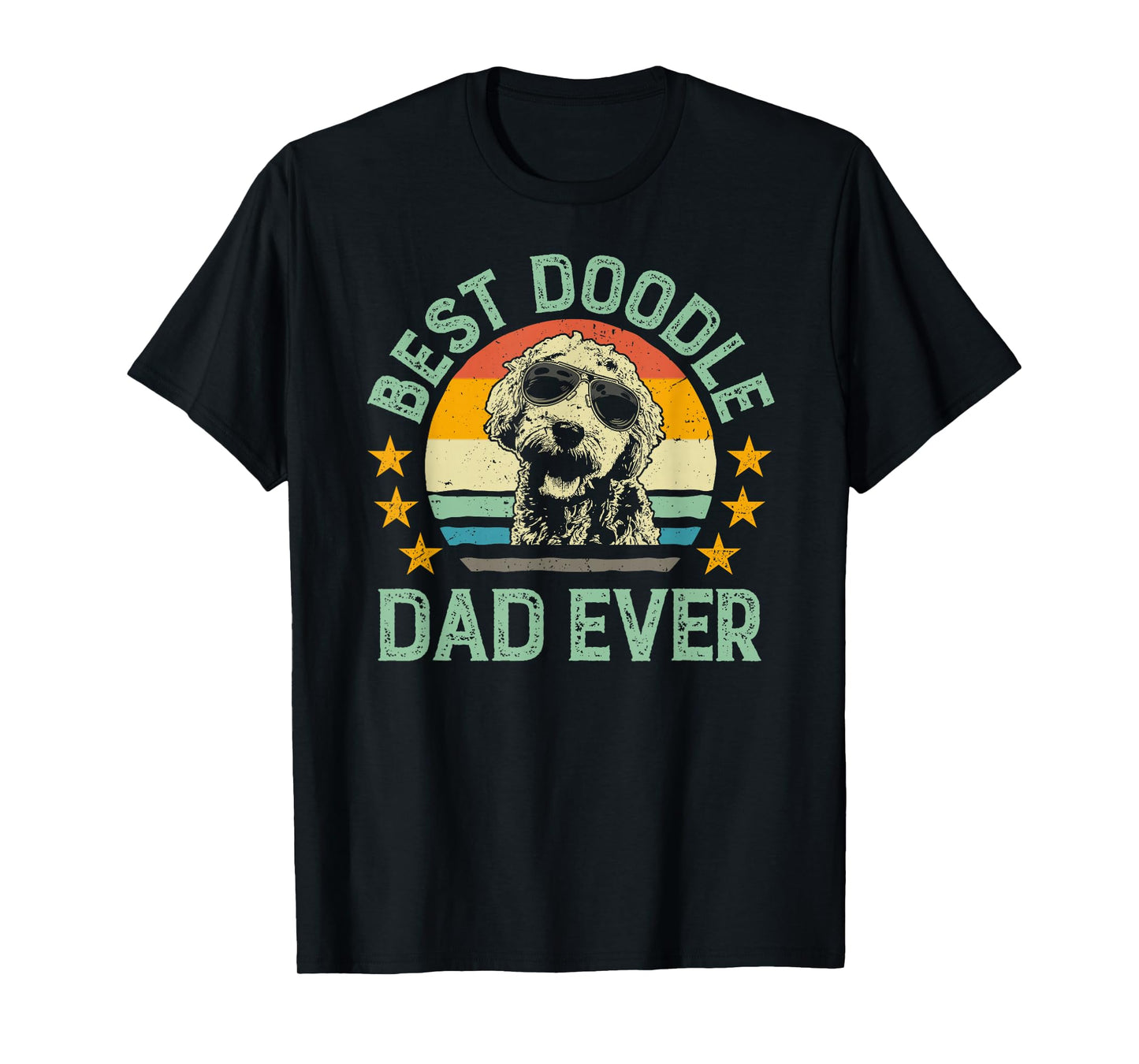 Best Doodle Dad Ever Tshirt Goldendoodle Dad Retro Tee Gift T-Shirt
