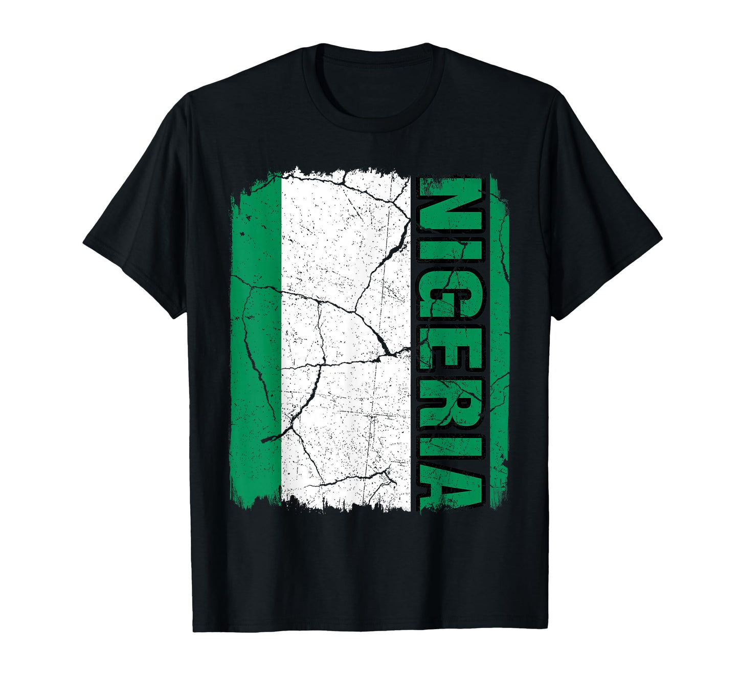 Vintage Nigerian Flag Nigeria Pride Roots Heritage Gift T-Shirt