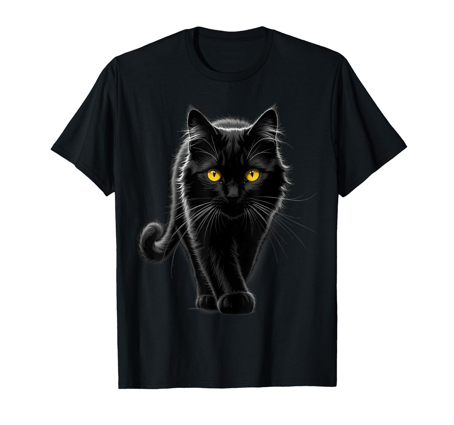 Black Cat Yellow Eyes T-Shirt