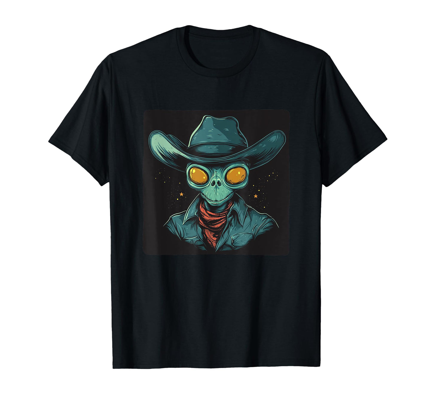 Alien Cowboy for a Fun Galactic Style T-Shirt