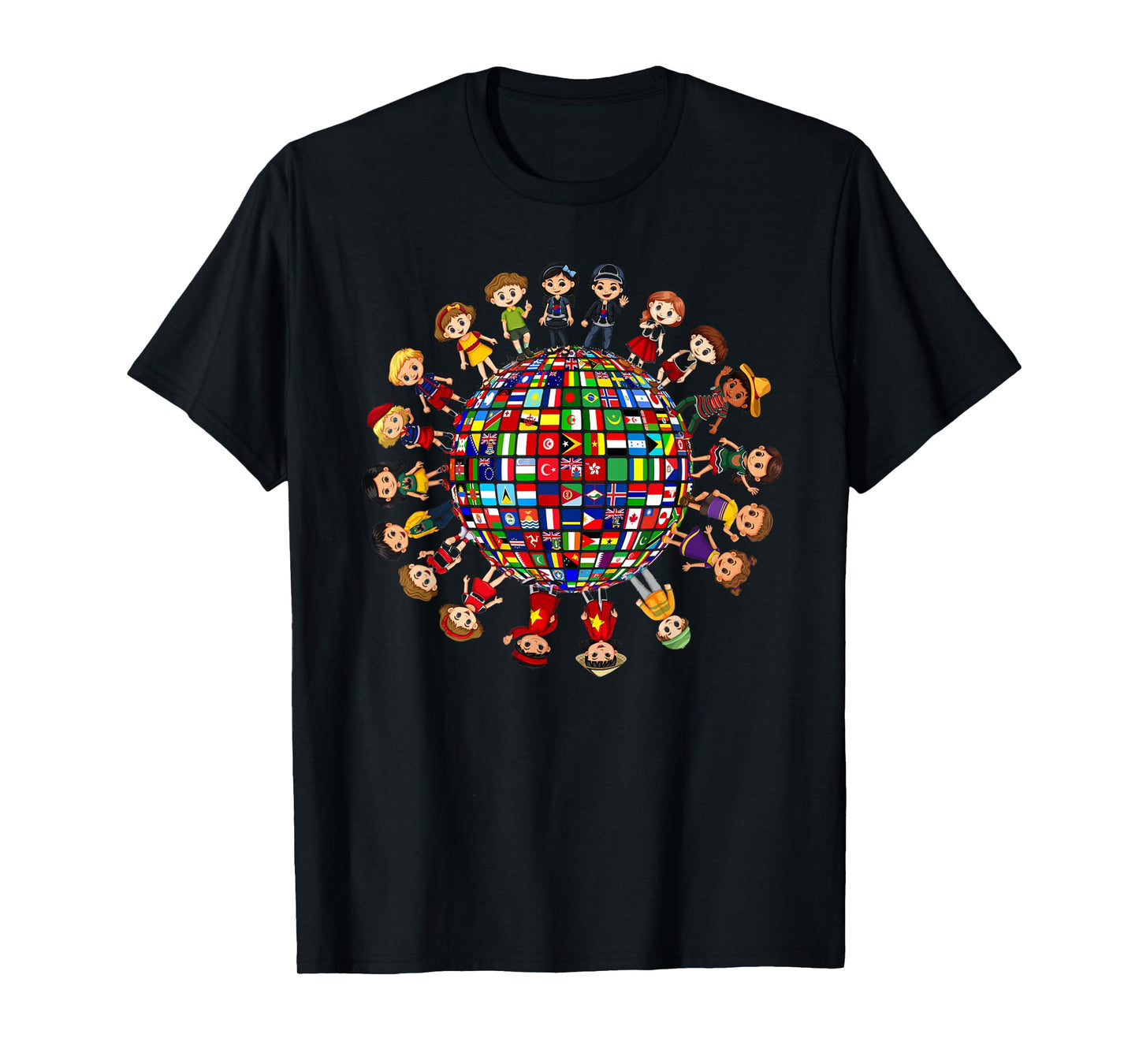 Flags of the World Cultural diversity Kids around the Globe T-Shirt