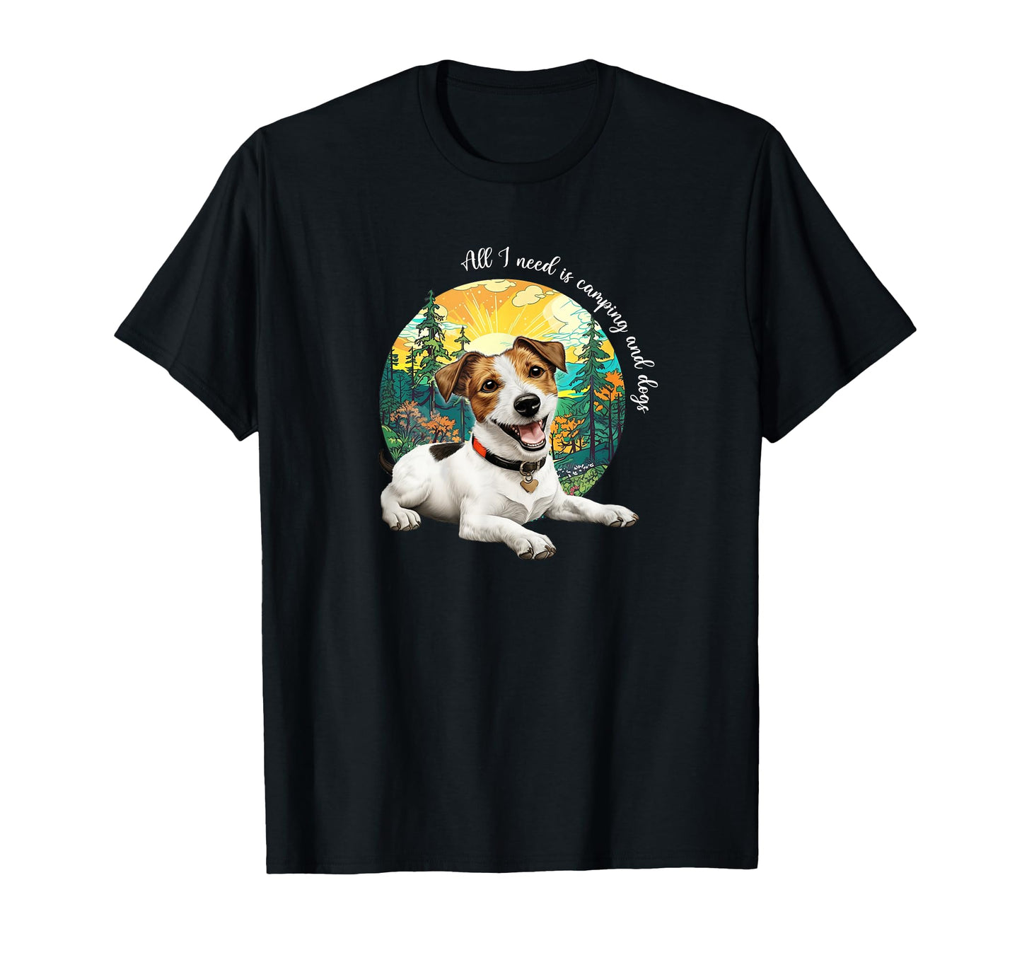 Mens Womens JRT Dog Lover Nature Camping Jack Russell Lover T-Shirt