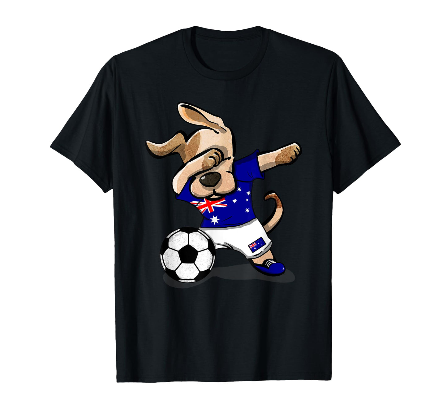 Dog Dabbing Soccer Australia Jersey Shirt Australian Tee T-Shirt