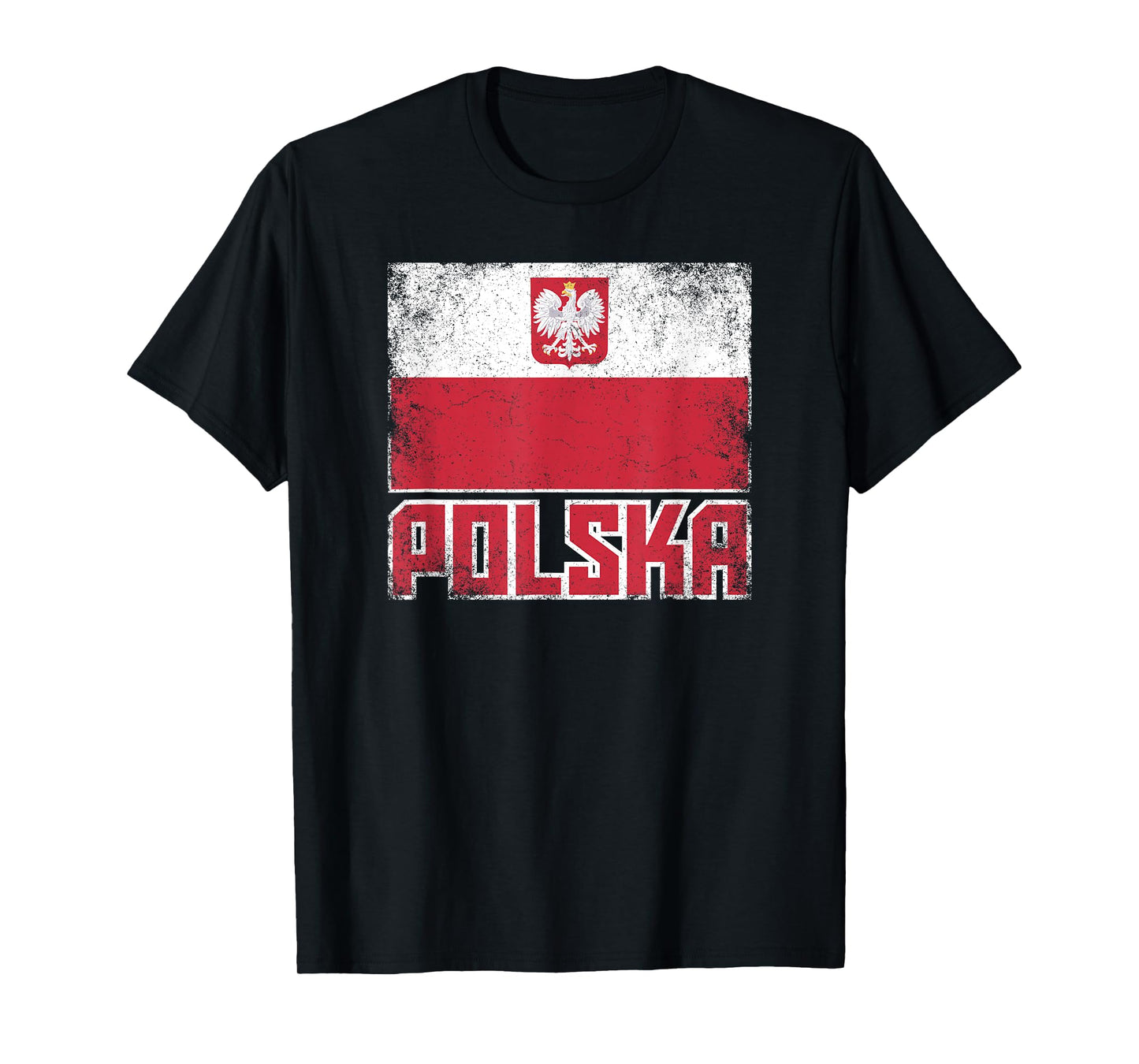 Polska Poland Flag Vintage Retro Country Polish Pride T-Shirt