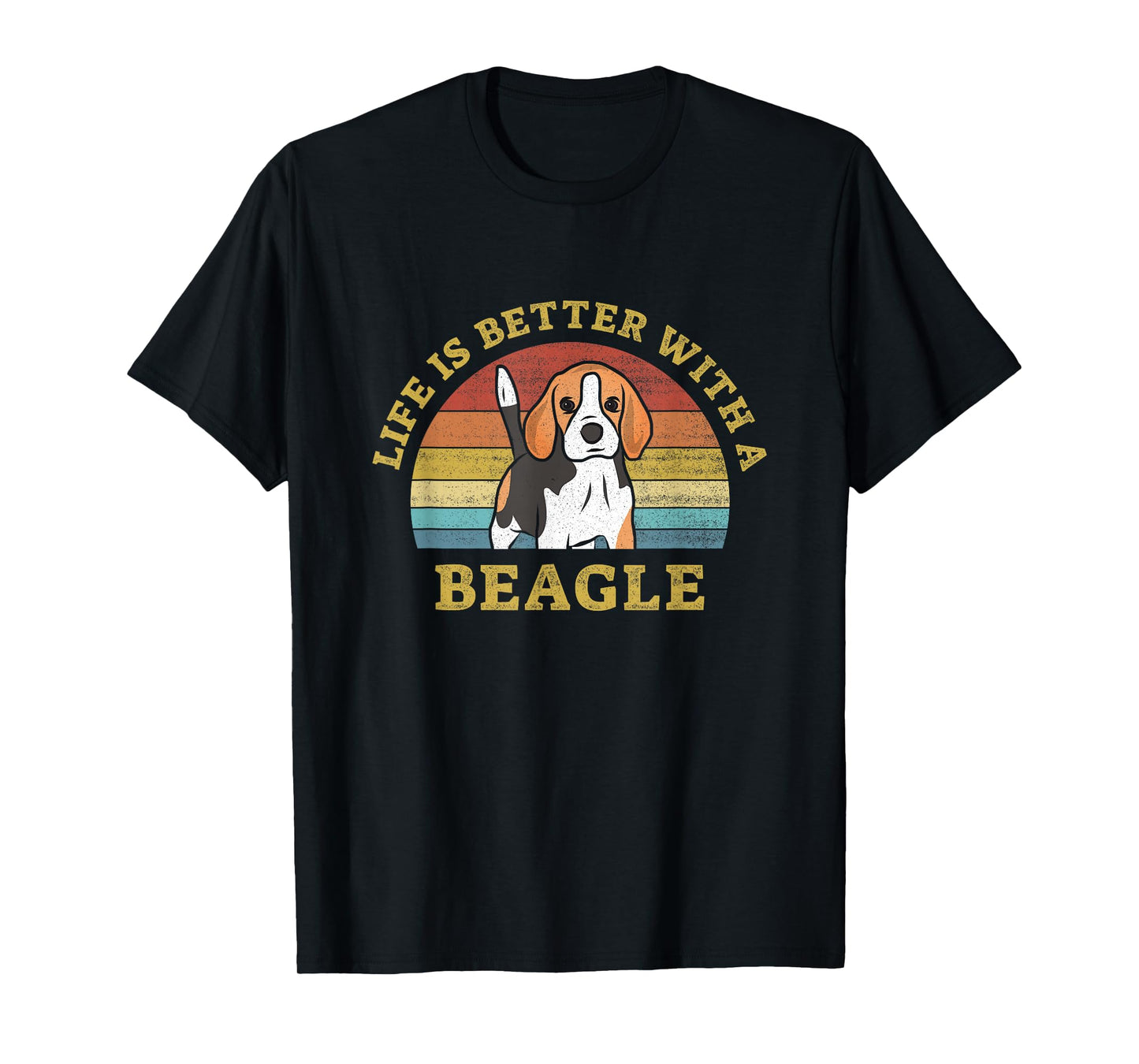 Life is Better with a Beagle Vintage Dog Design Puppy Lover T-Shirt