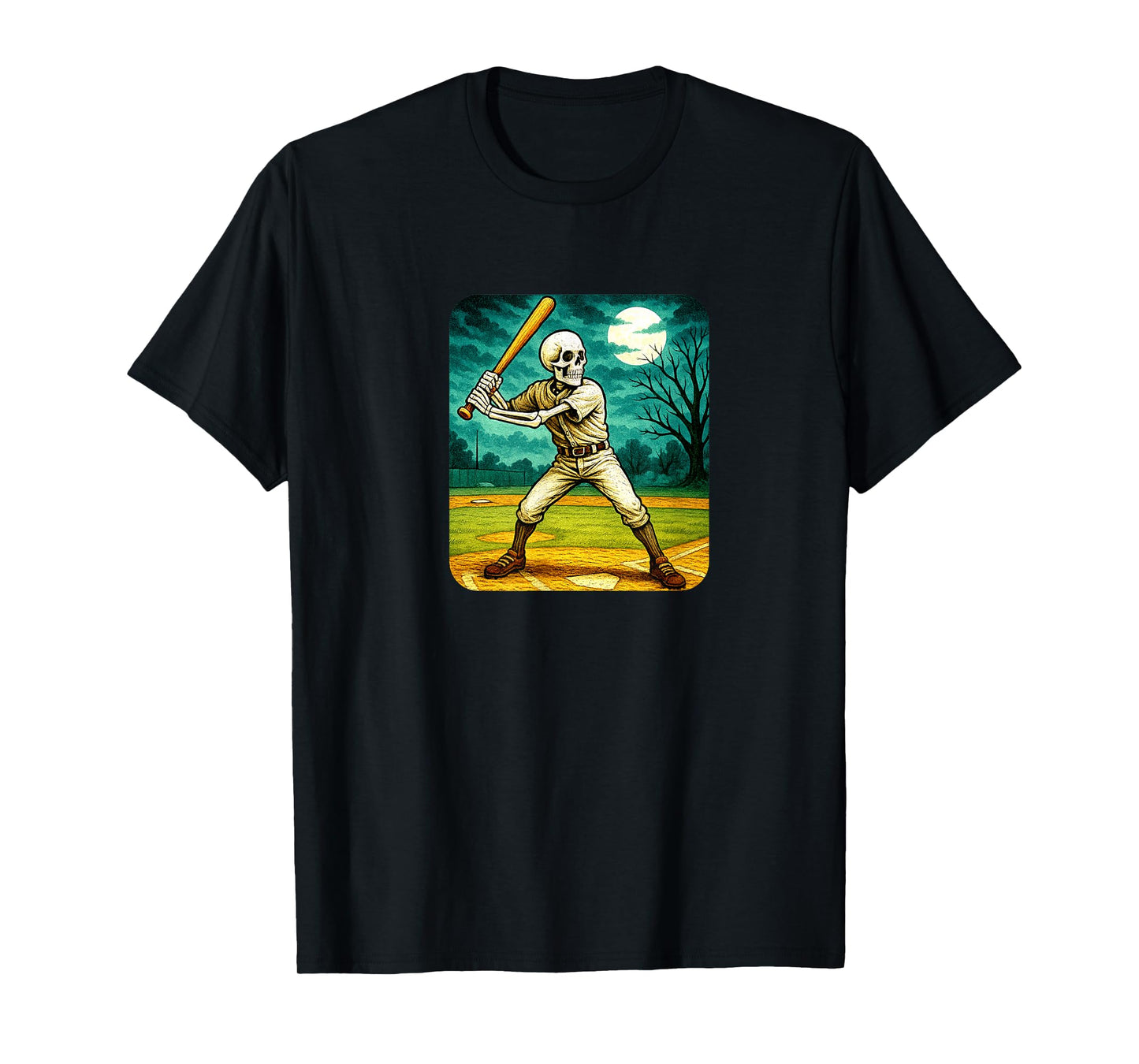 Skeleton Baseball Player - Batter Field Homerun Dinger T-Shirt
