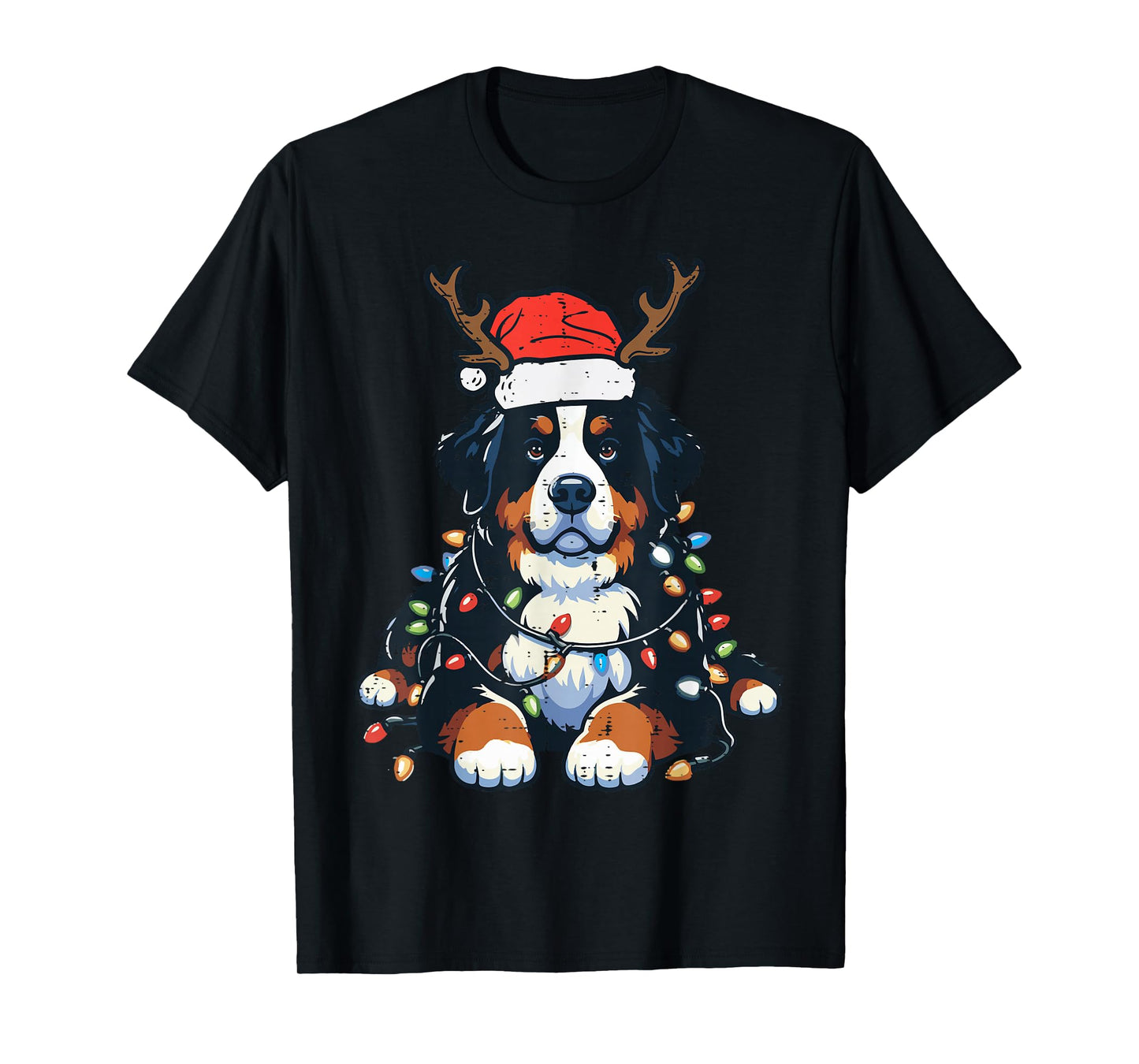 Christmas Bernese Mountain Dog Cute Xmas Pet Men Women Kids T-Shirt