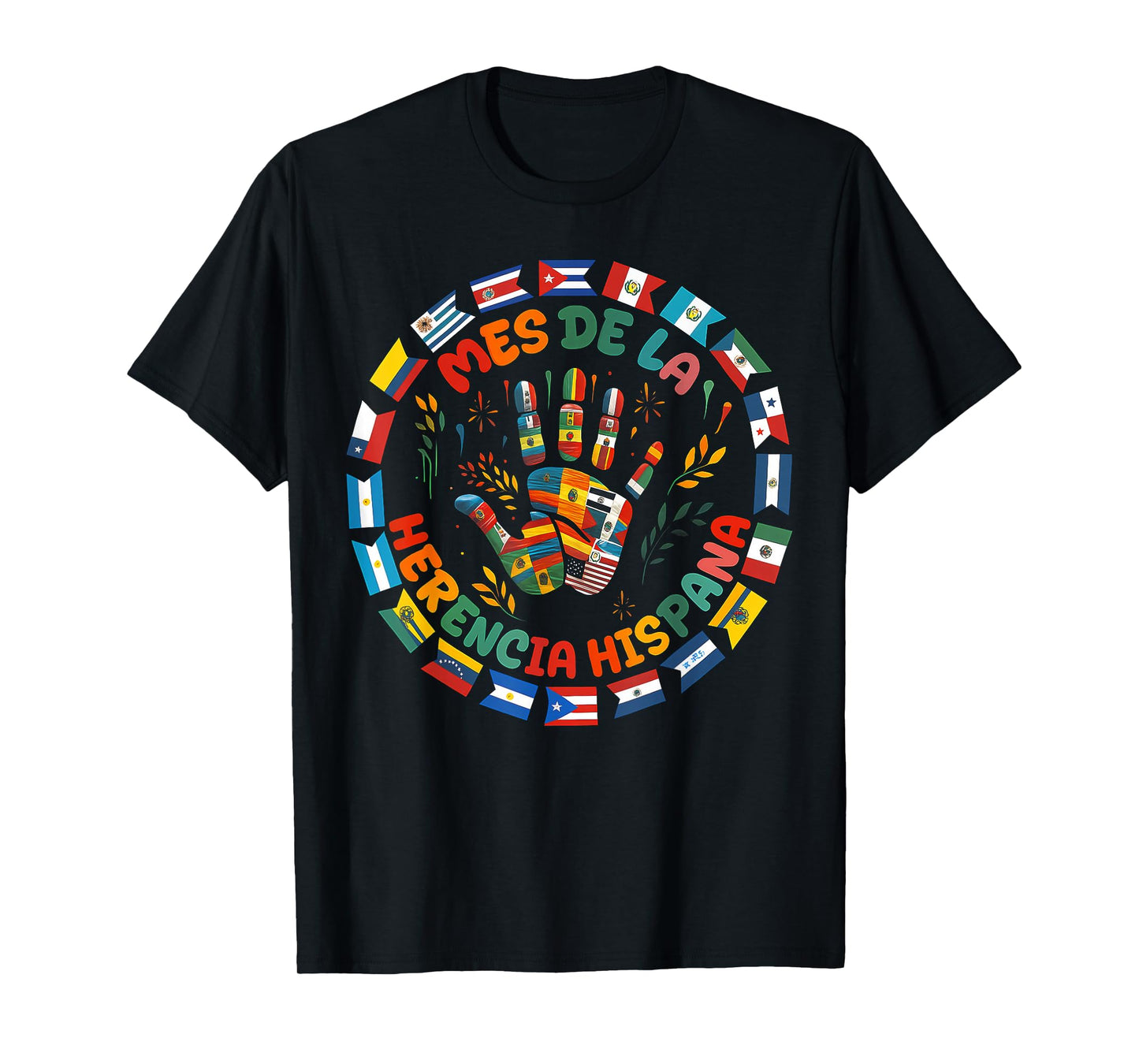 Hispanic Heritage Month National Latino Countries Flags T-Shirt