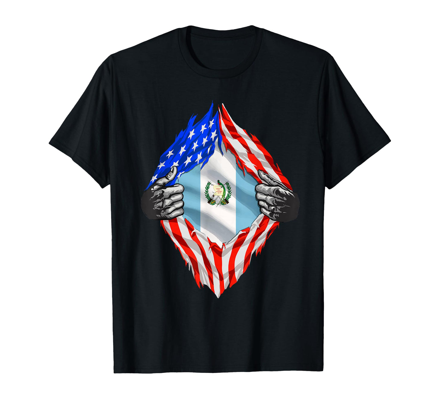 Guatemala Shirt Guatemala USA Flag Guatemalan American Roots T-Shirt