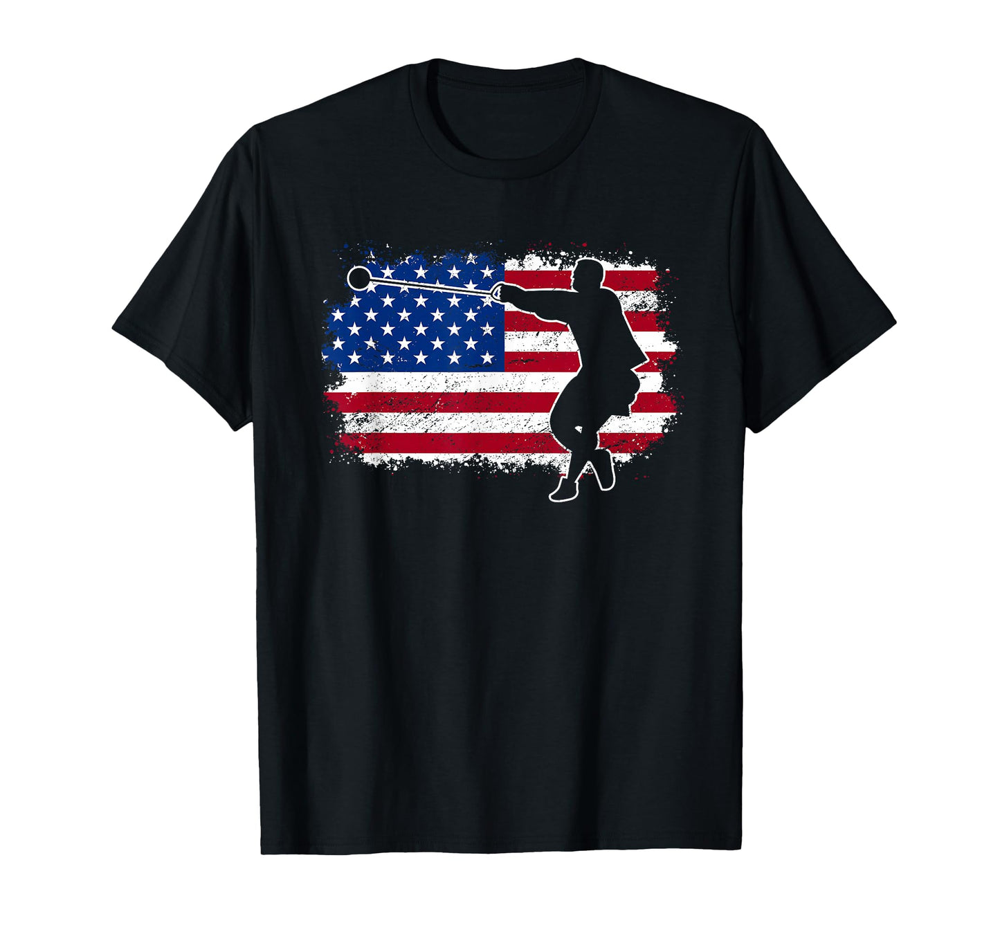 4th Of July US American Flag Hammer Throw T-Shirt