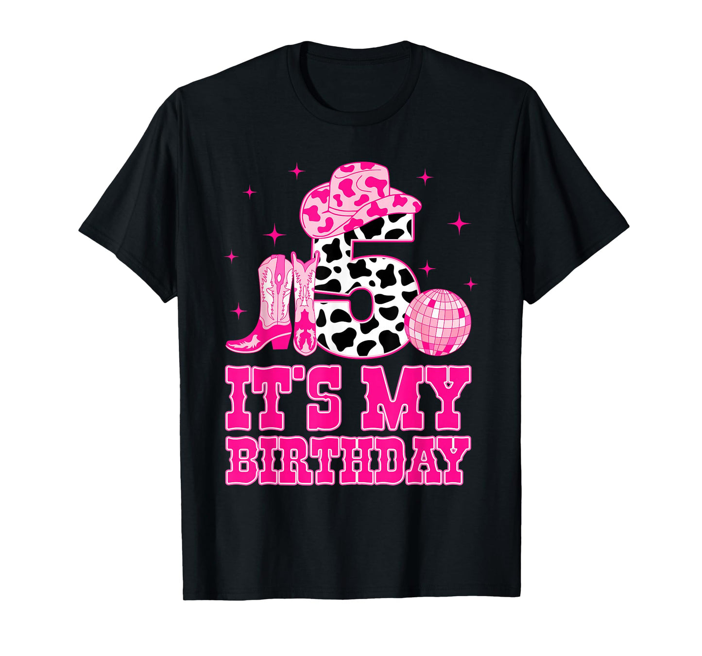 It's My 5th Birthday Cowgirl 5 Years Old Western Kids Girls T-Shirt