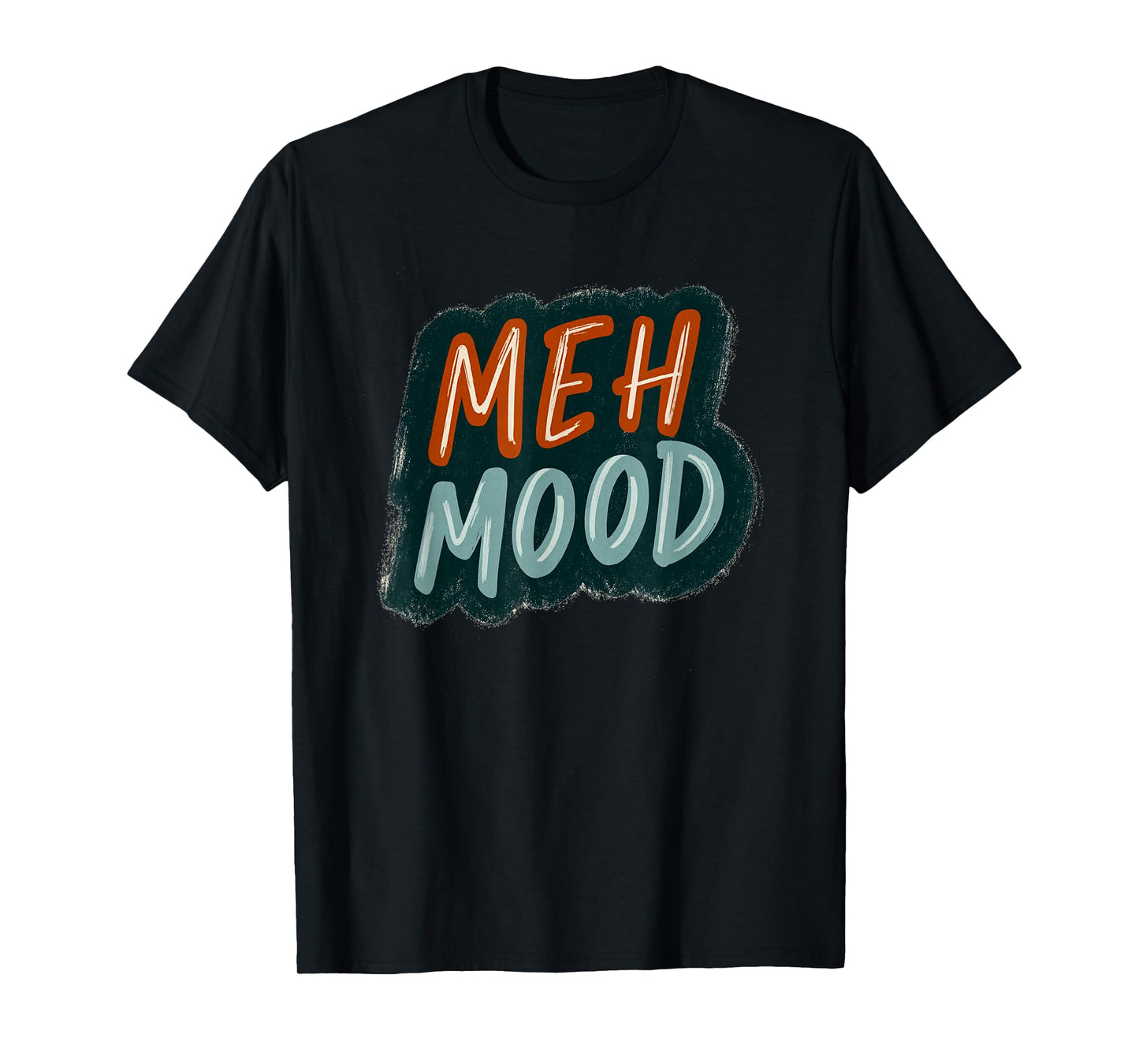 Awesome Meh Mood Emblem Statement T-Shirt