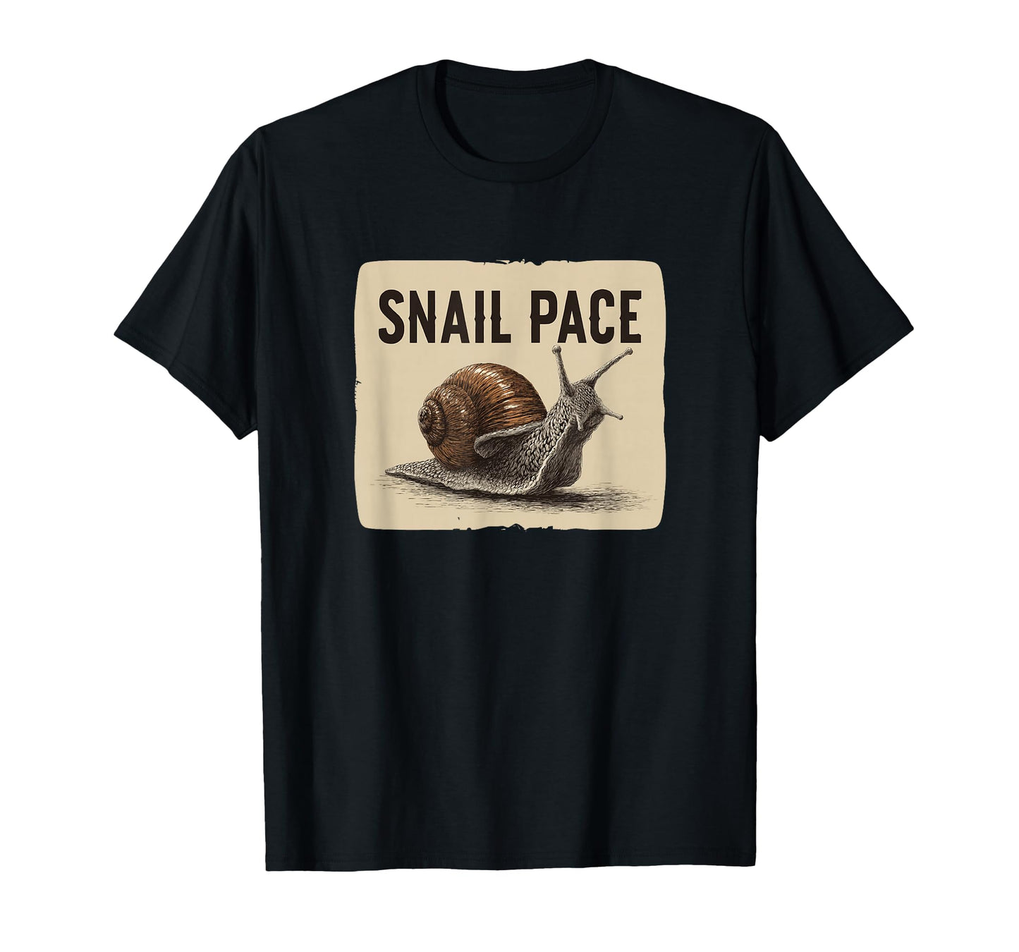 Cool Snail Graphic with Snail Pace Speech T-Shirt