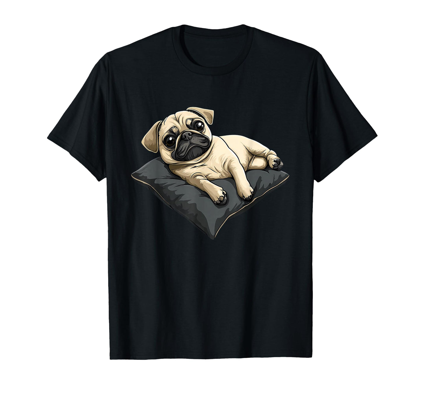 Pug Dog Face Colorful Portrait Animal Cute Pug Lover T-Shirt