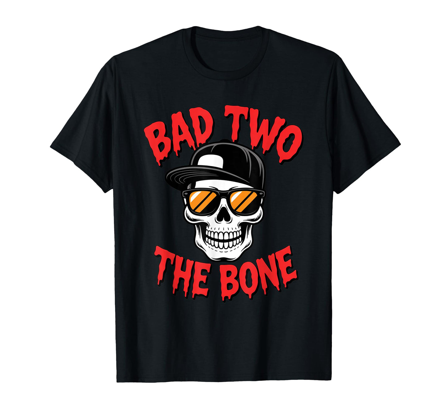 Bad To The Bone Birthday Halloween Skeleton kids Boy Toddler T-Shirt