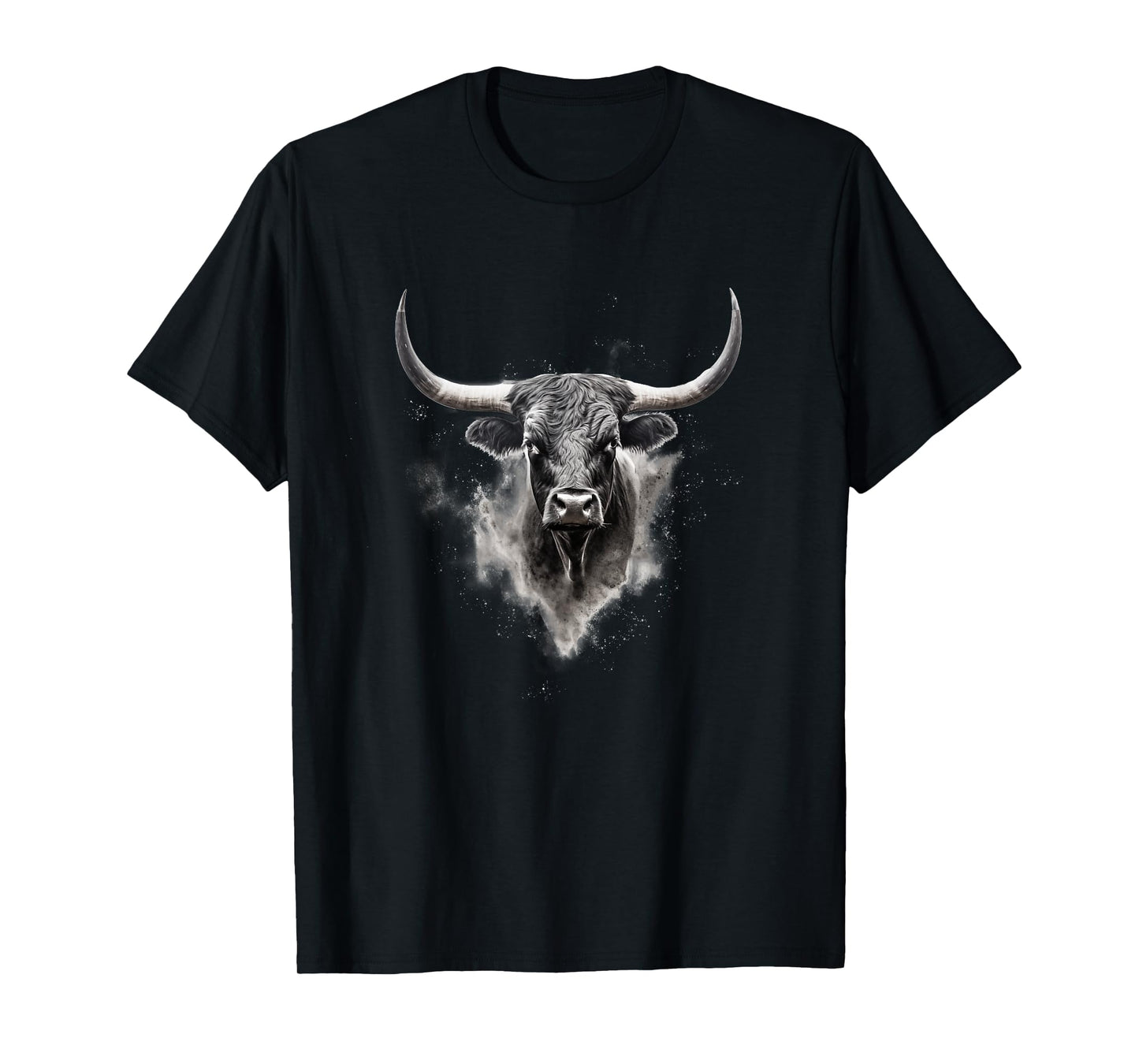 Majestic Bull Head Art: Bold Western Style Statement T-Shirt