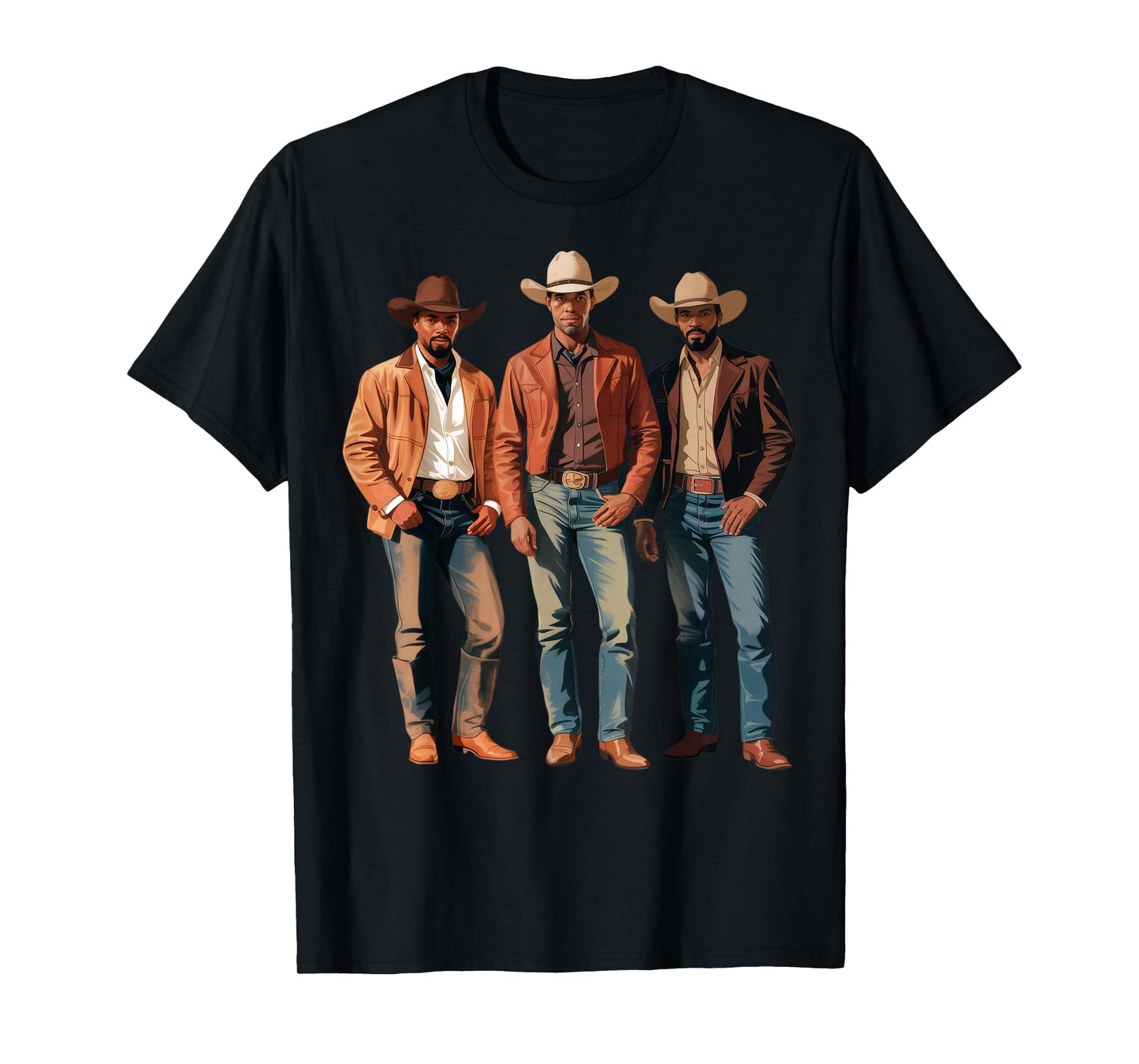 Black Cowboy Vibes Melanin Black History Texas Western Rodeo T-Shirt