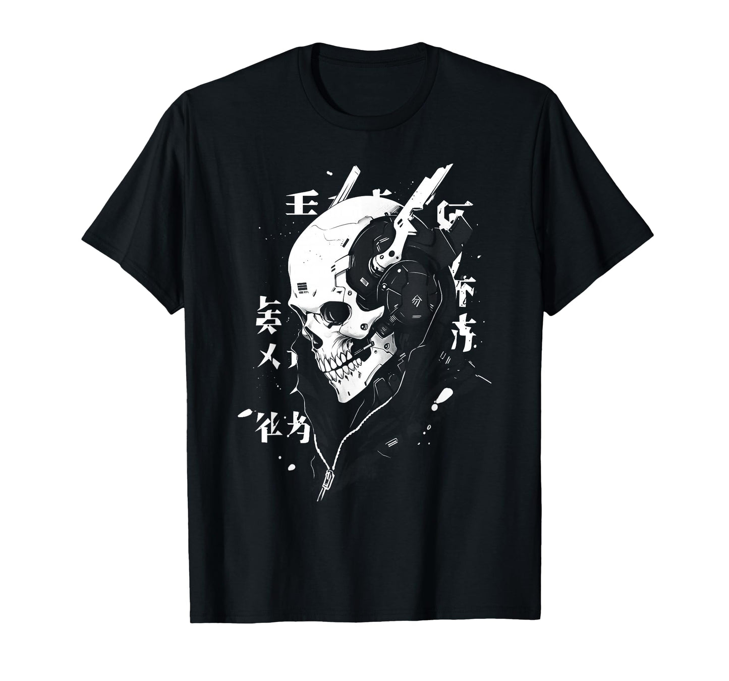 Anime Manga Skull Cyberpunk Aesthetic Techwear Harajuku T-Shirt