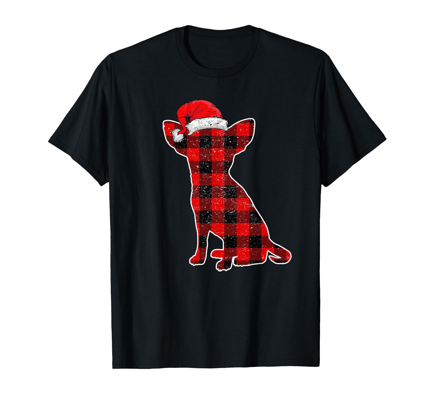 Christmas Plaid Dog Shirt, Christmas Chihuahua Pajama Men Women Kids T-Shirt