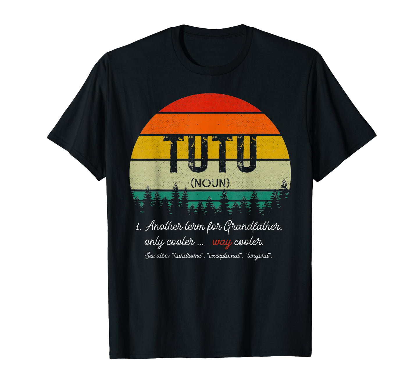 Mens Vintage Tutu Definition Grandpa Fathers Day Retro T-Shirt