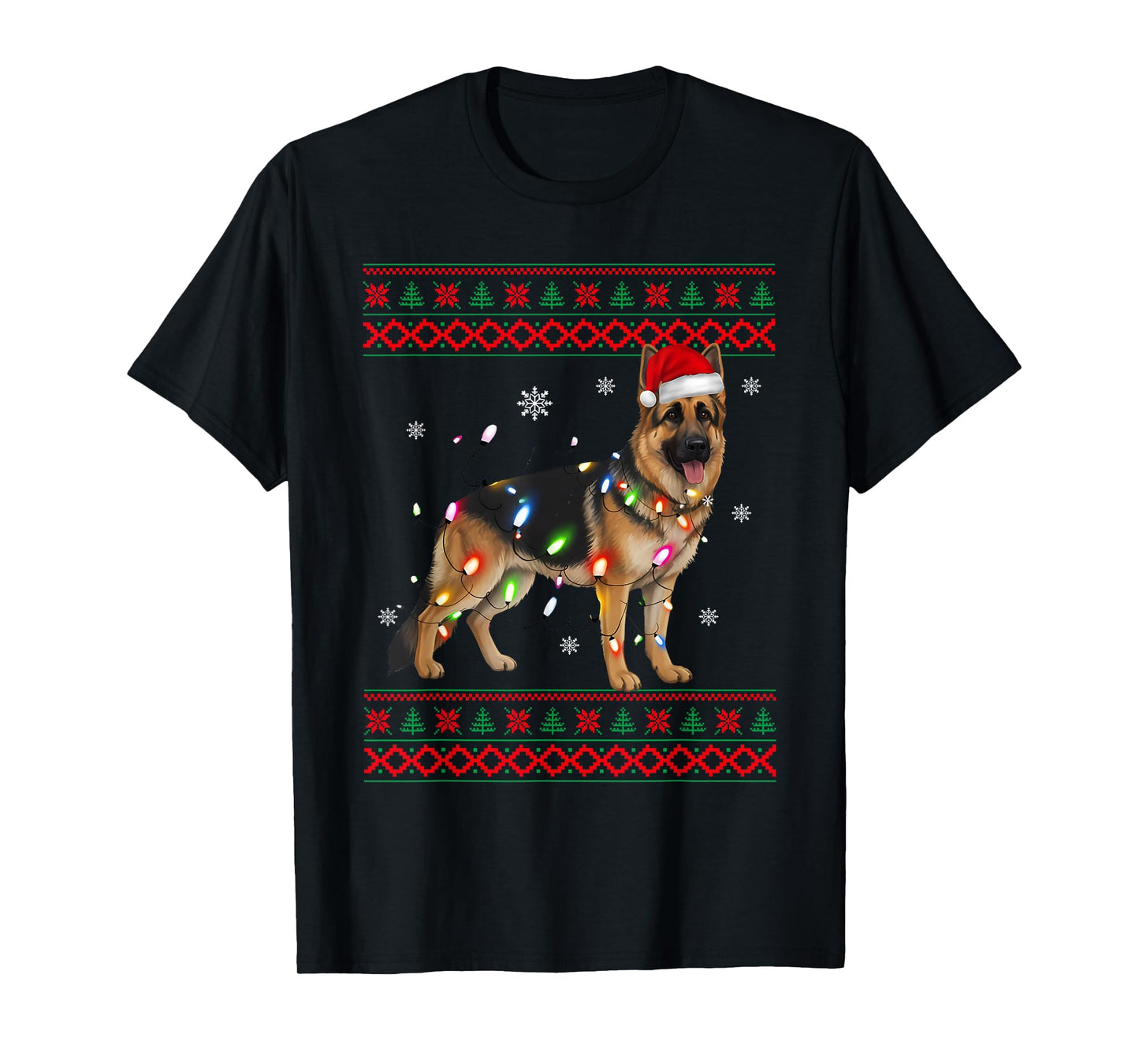 German Shepherd Christmas Sweater German Shepherd Ugly Xmas T-Shirt
