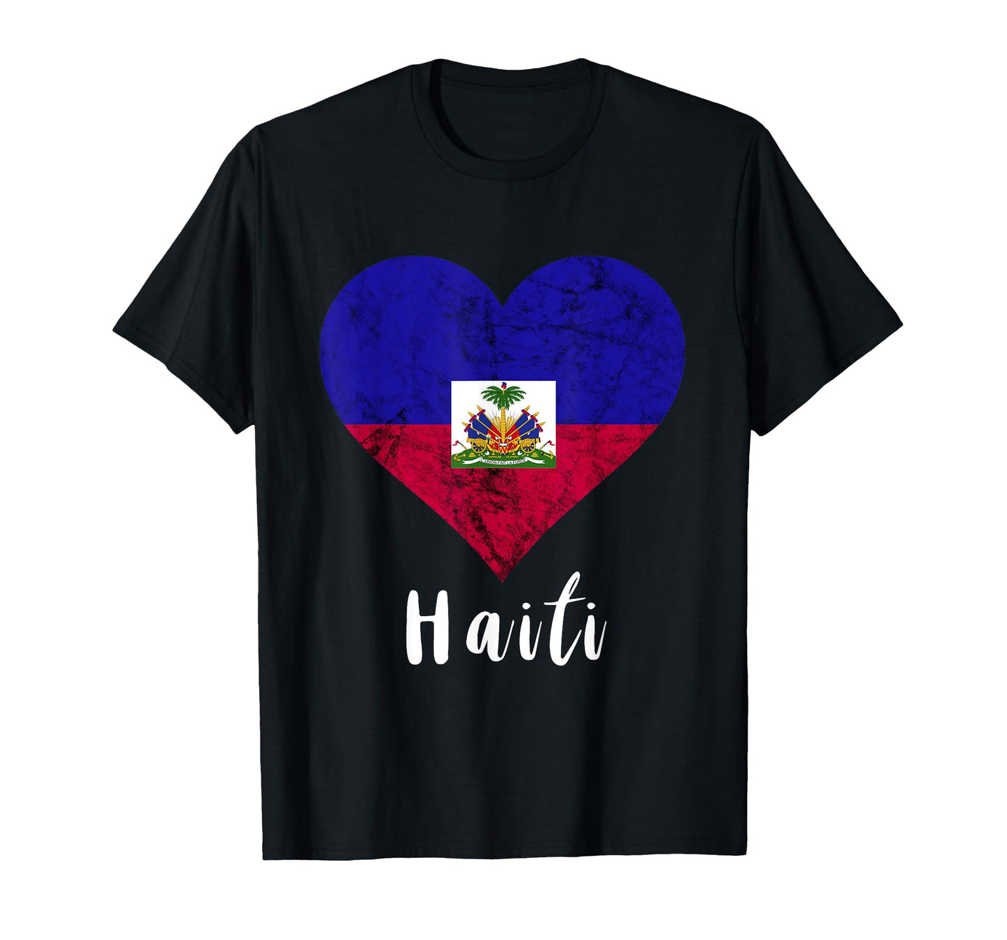 Haitian Root Heart Haiti Haitians Flag Pride T-Shirt