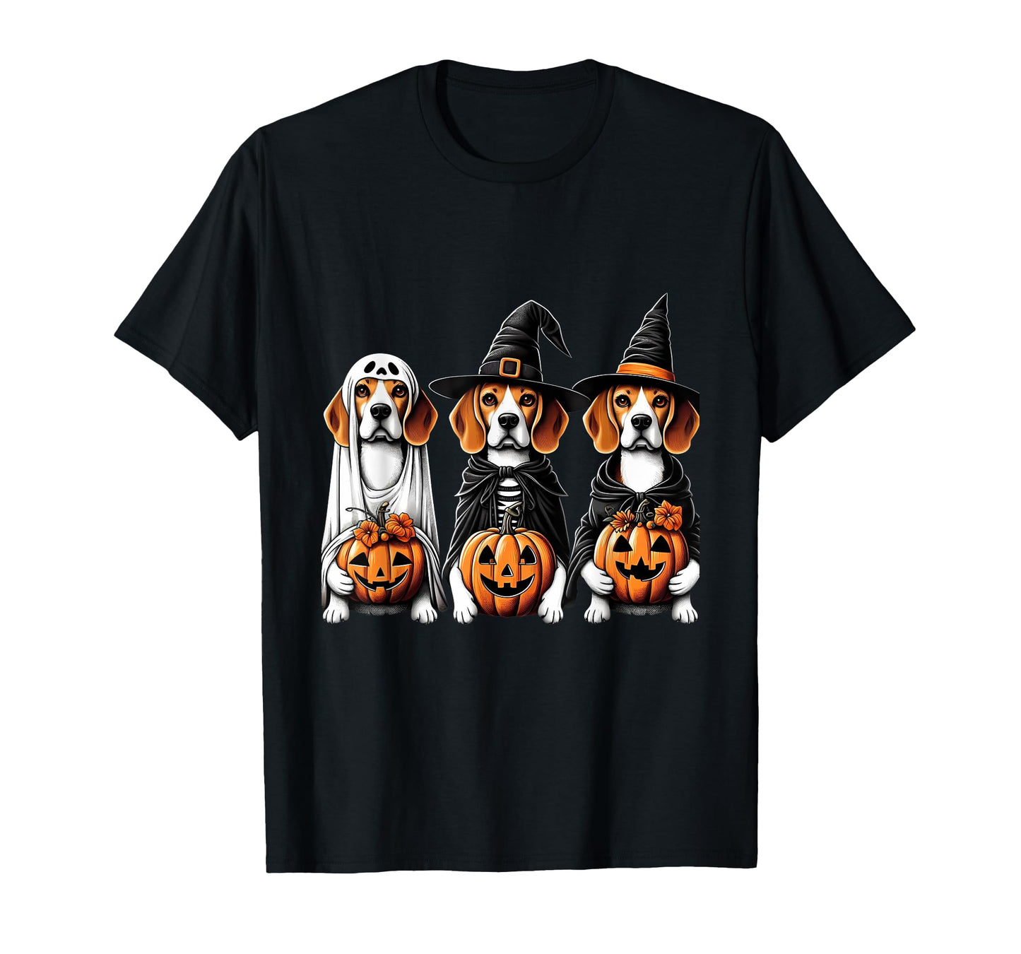 Beagle Ghost Halloween Dog Lovers Men Women Kids T-Shirt