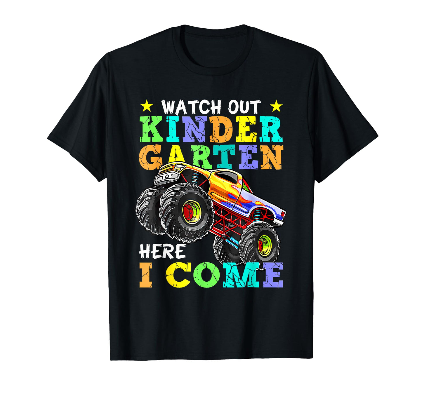 Back To School Kindergarten Here I Come For Boy Kid Truck T-Shirt