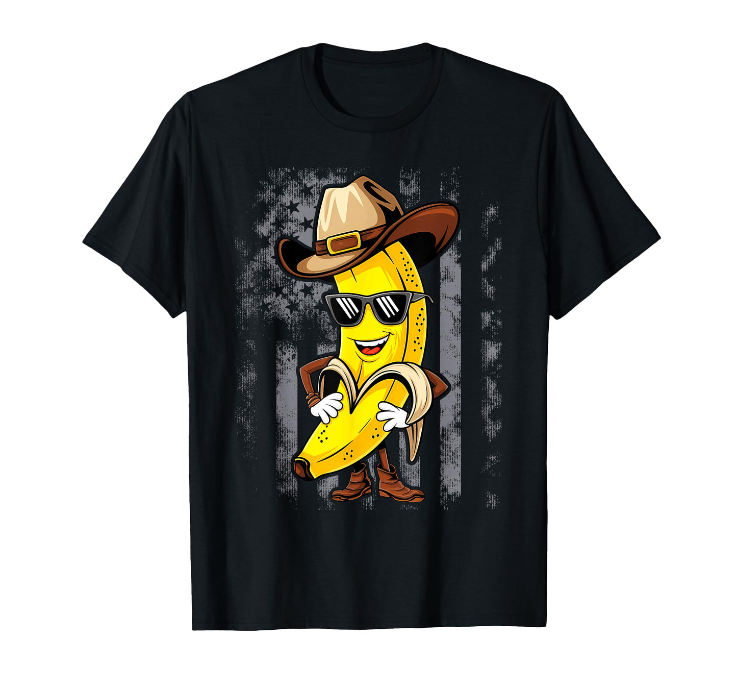 Banana Cowboy Cowgirl Country Western Novelty Funny Banana T-Shirt