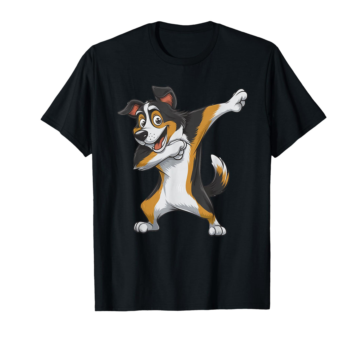 Funny Border Collie Dog Doing Dab Dance For Boys Girls Kids T-Shirt