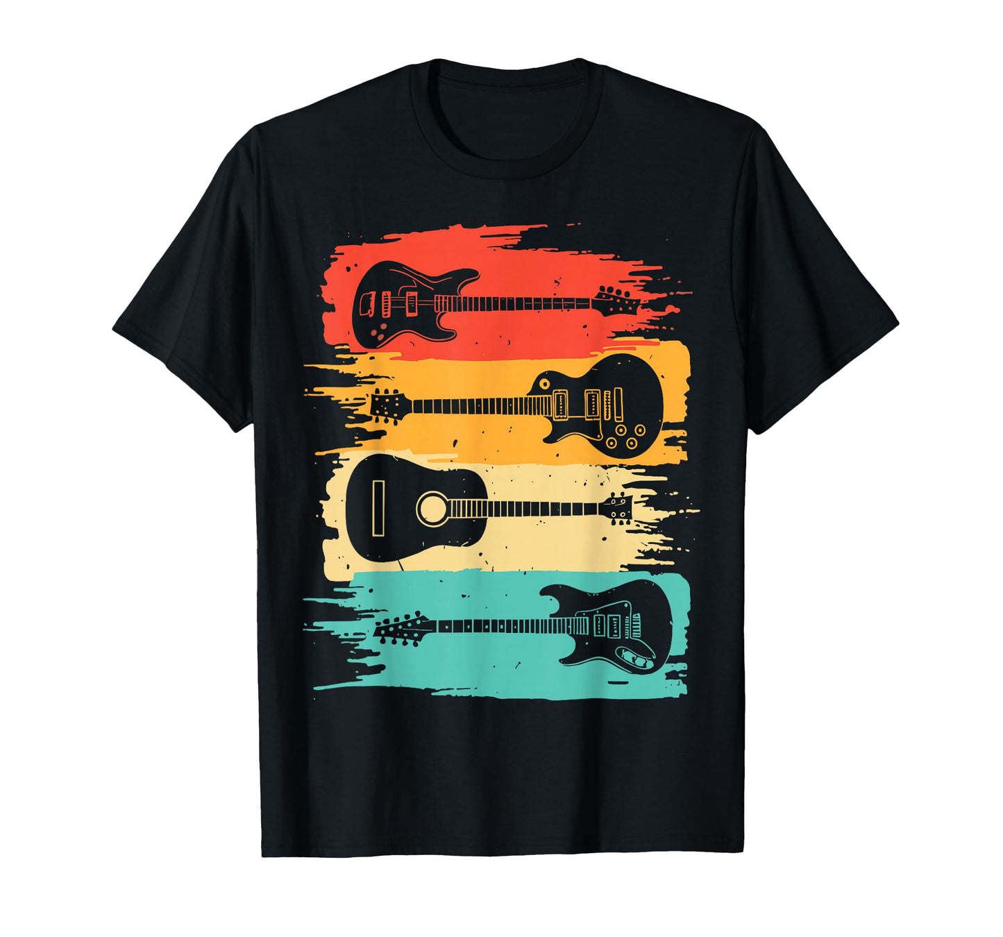 Vintage Guitar for Men Women Music Band Guitarist T-Shirt