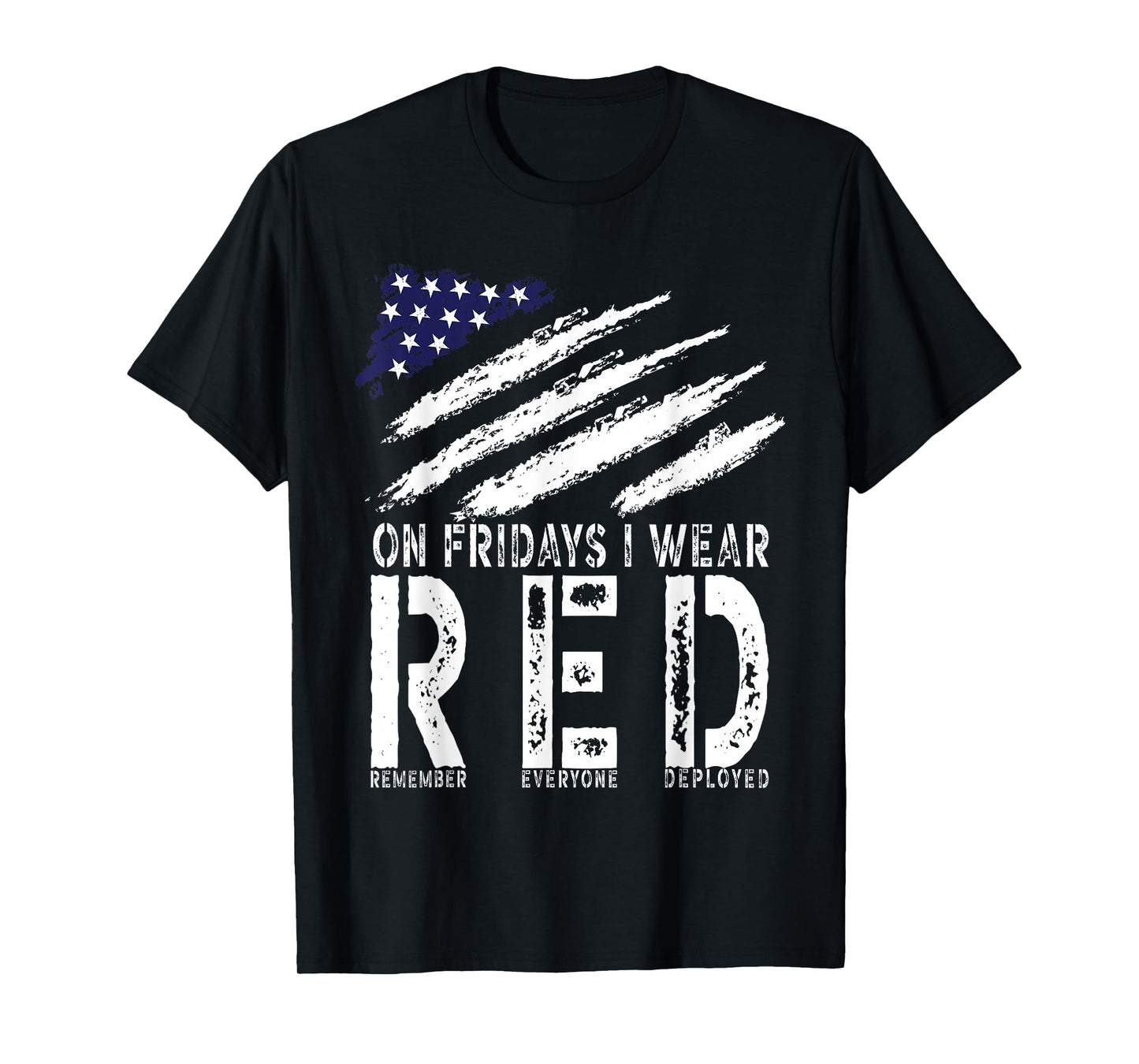 On Fridays I Wear Red USA Support American Troops T-Shirt