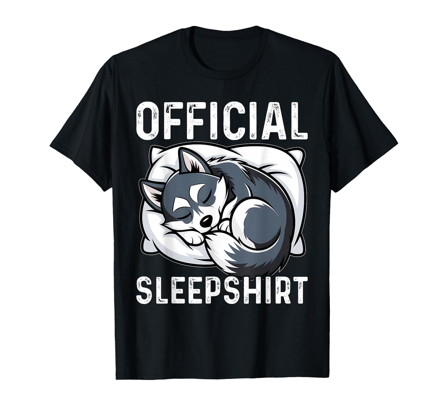 Husky Dog Pajama Funny Husky Official Sleep Mom Dad Kid T-Shirt