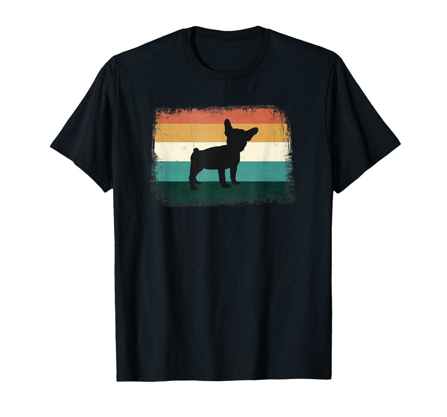 Retro French Bulldog Puppy - Vintage Sunset Frenchie Lover T-Shirt