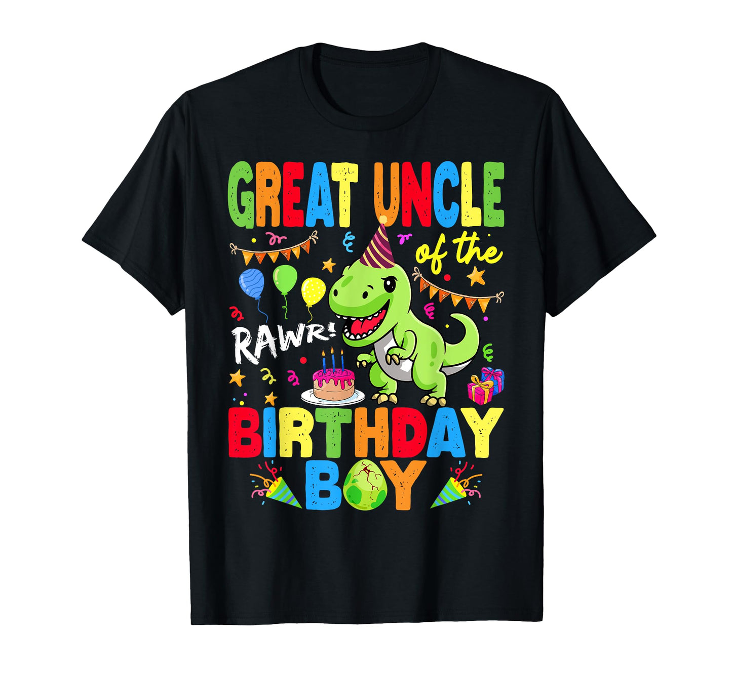 Great Uncle Of The Birthday Boy Dinosaur T-Rex RAWR T-Shirt